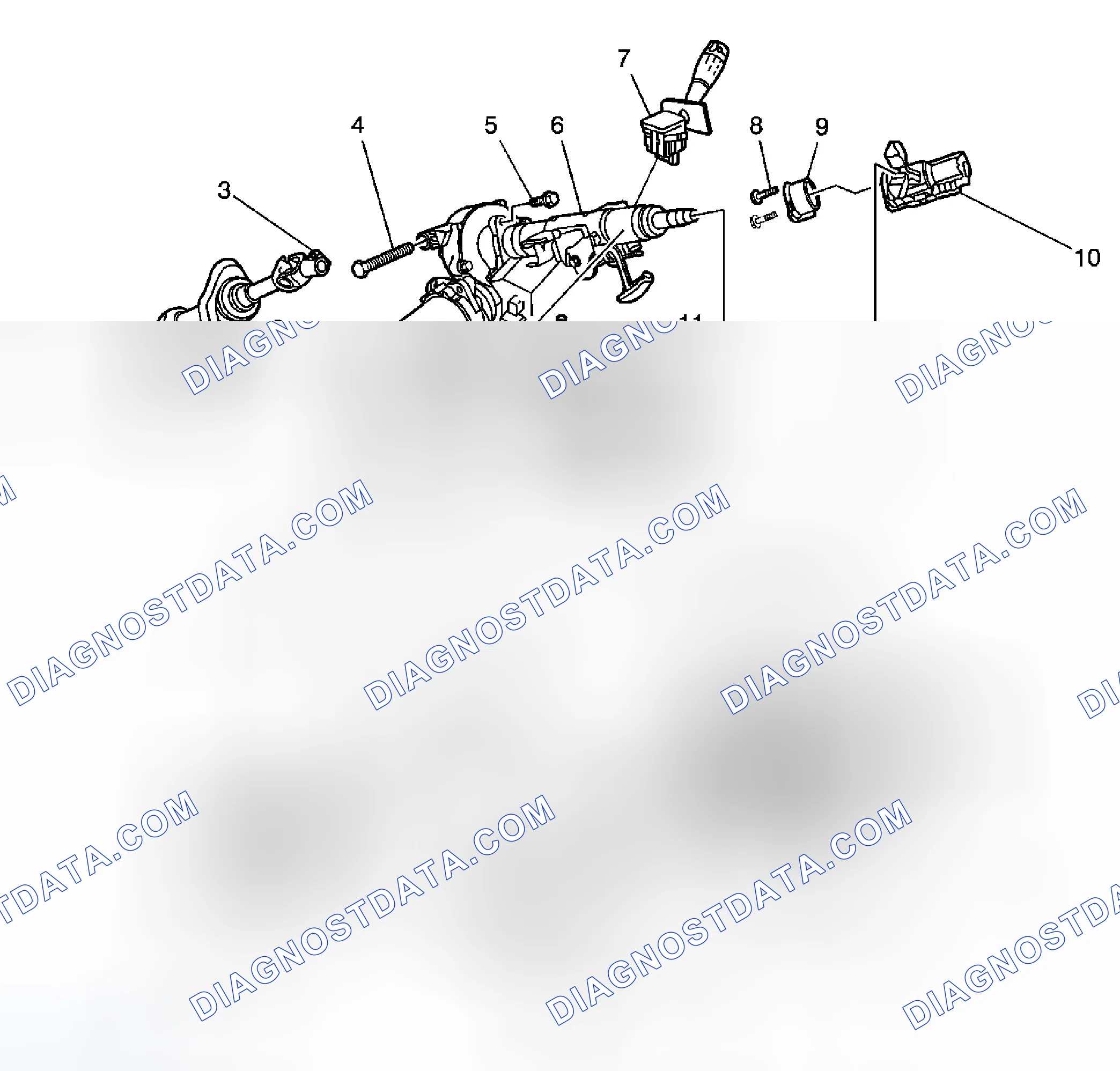 Scheme 1: Steering Column Disassembled View