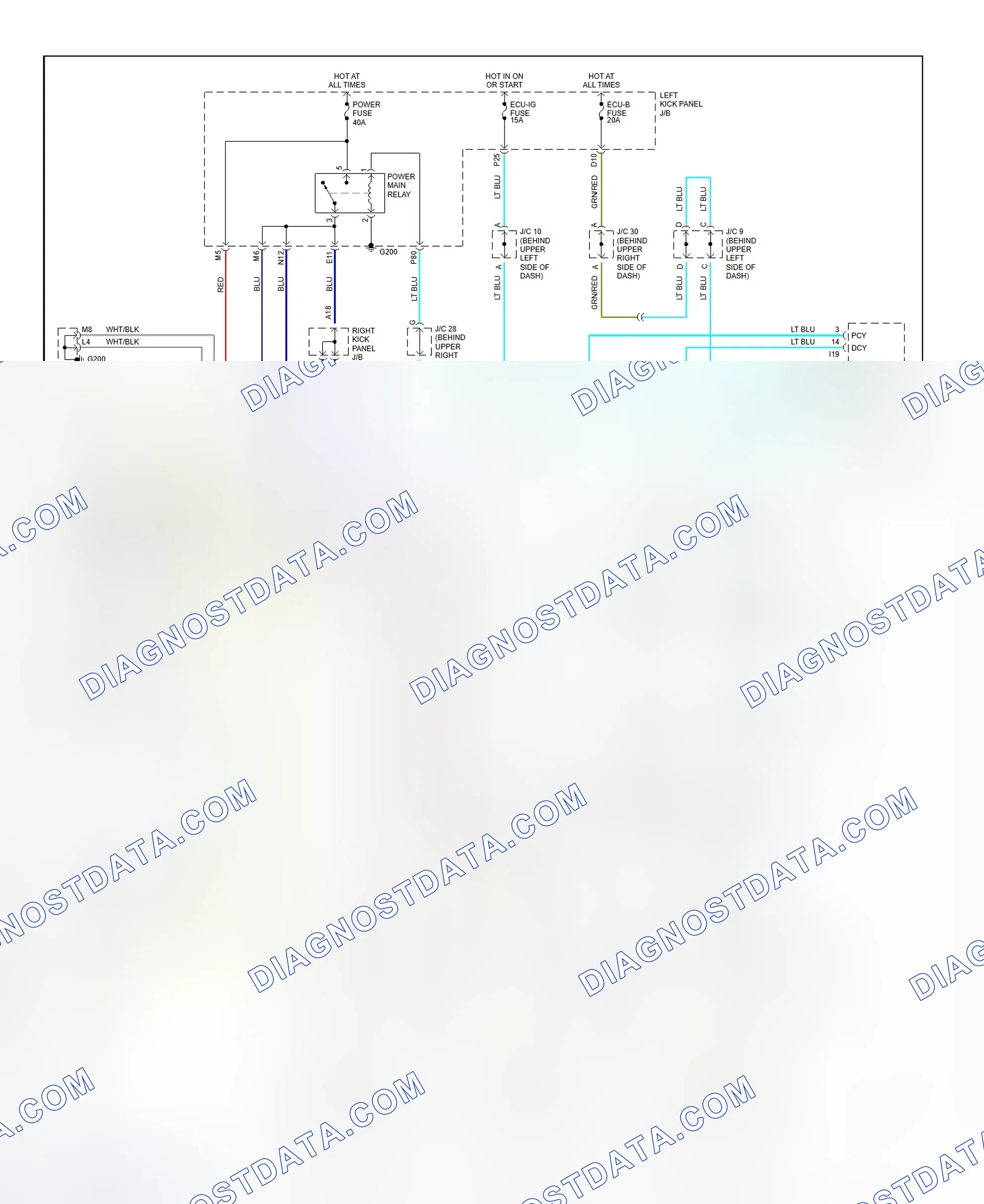 Scheme 2: Power Window System Wiring Diagram (Land Cruiser)