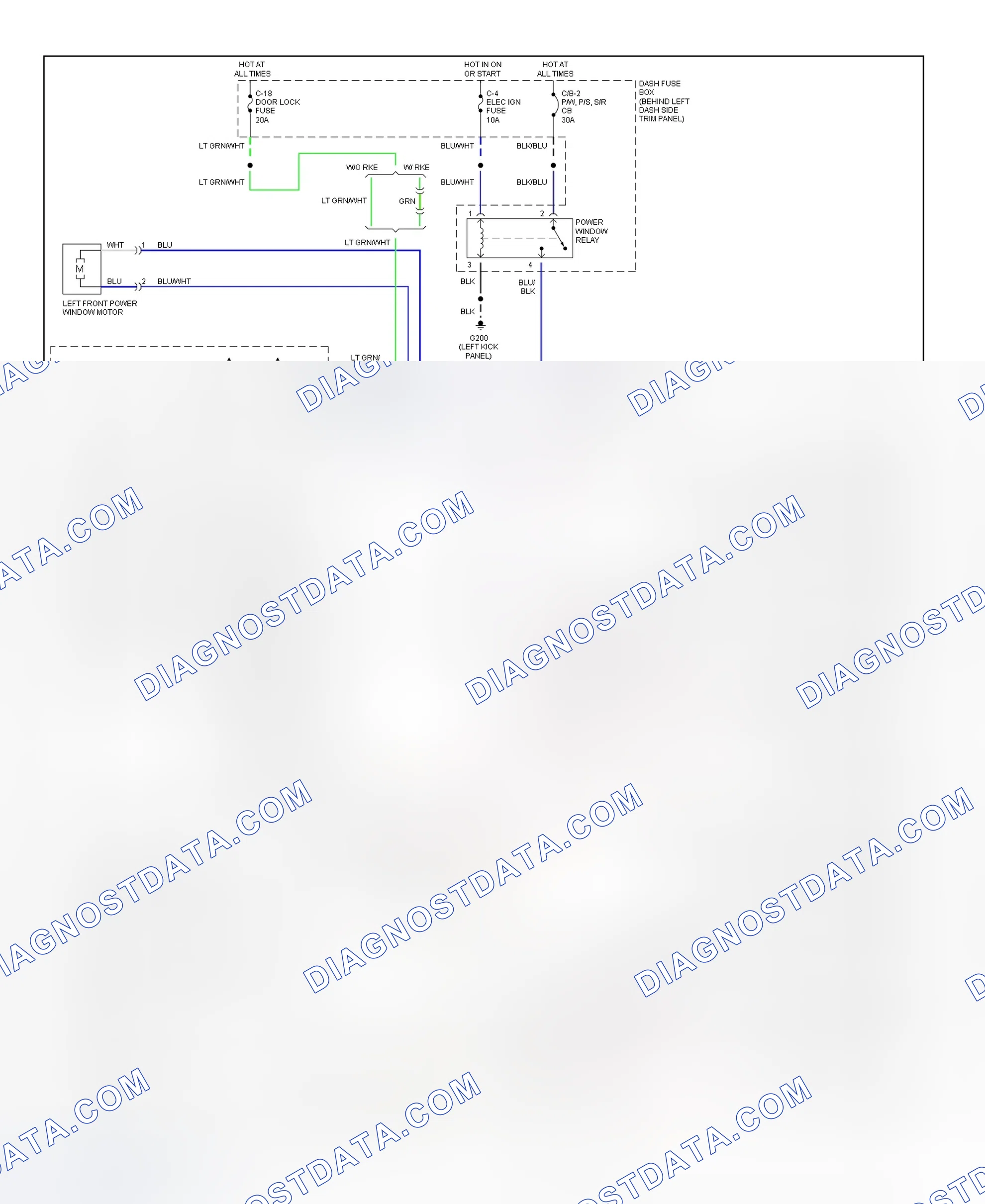 Scheme 2: Power Window System Wiring Diagram