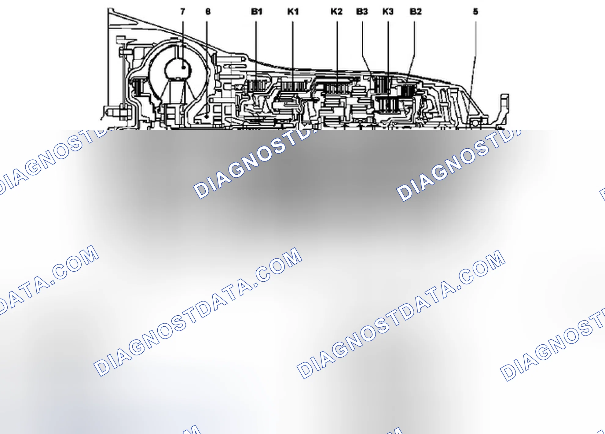 Scheme 22: Sectional View Of Automatic Transmission
