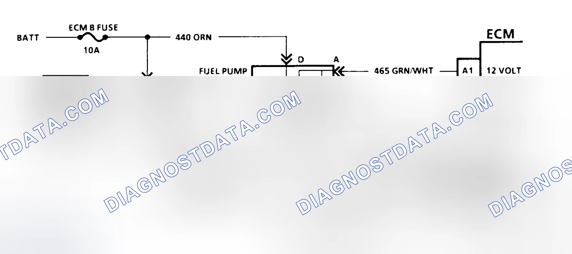 Scheme 136: Code 54 Schematic (Astro, Safari, S & T Series) Fuel Pump Circuit