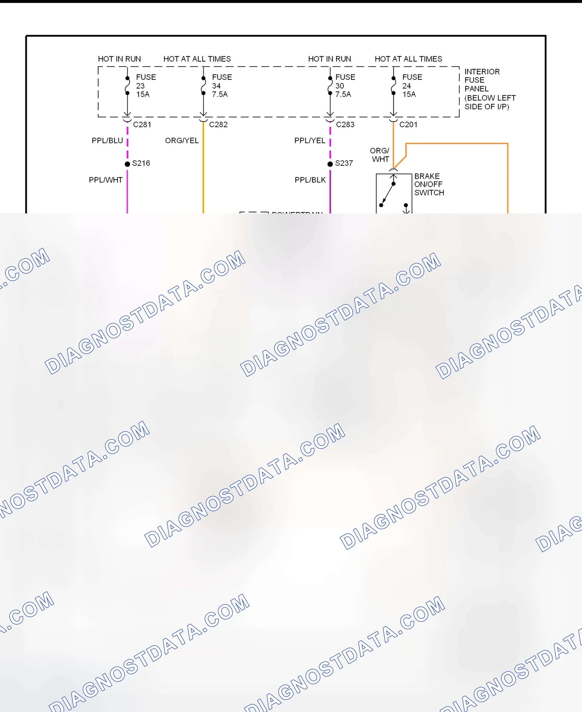 Scheme 65: Shift Interlock System Wiring Diagram (1997 Contour & Mystique)