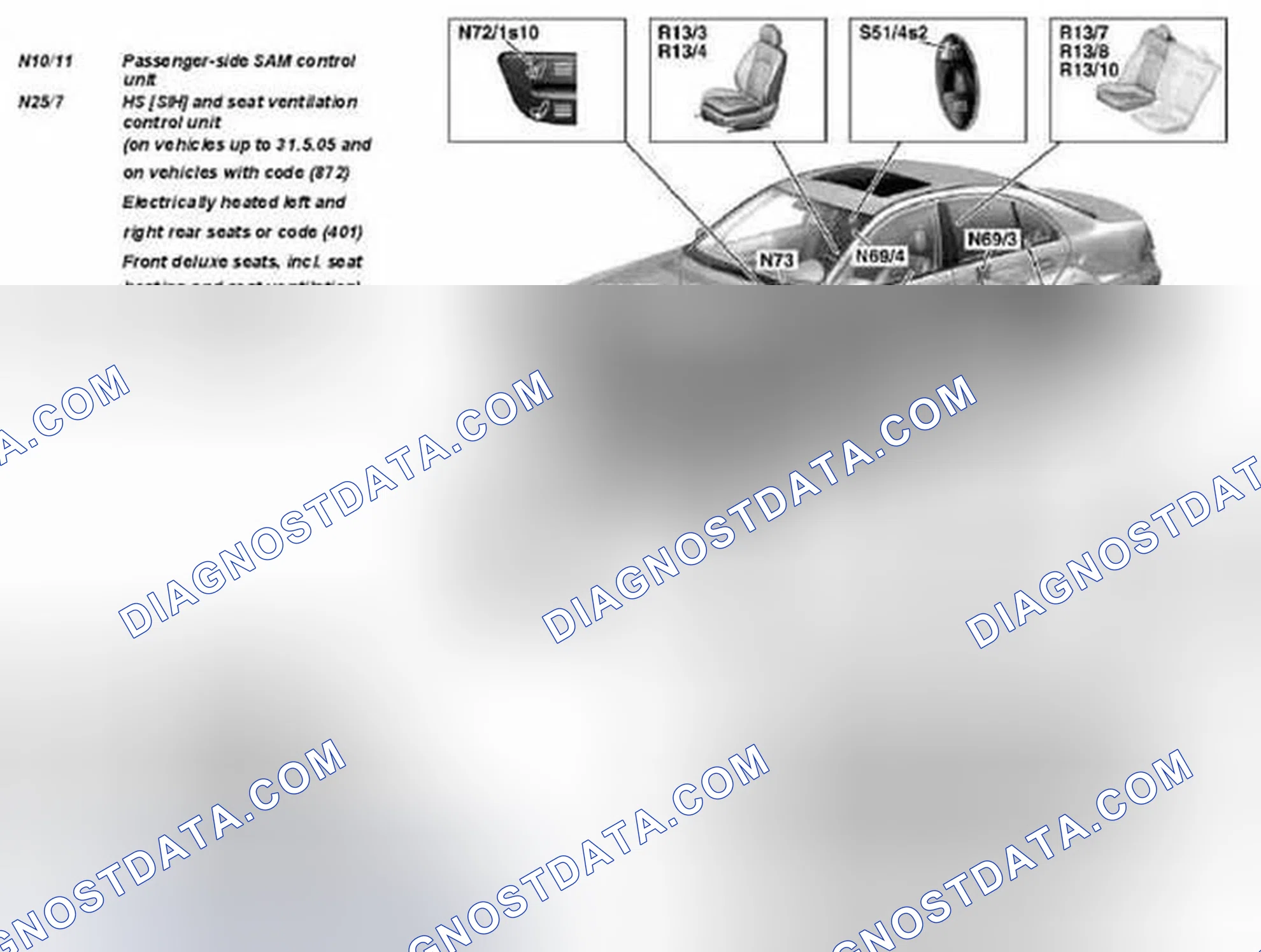 Scheme 27: Identifying Heated Seats Components Location