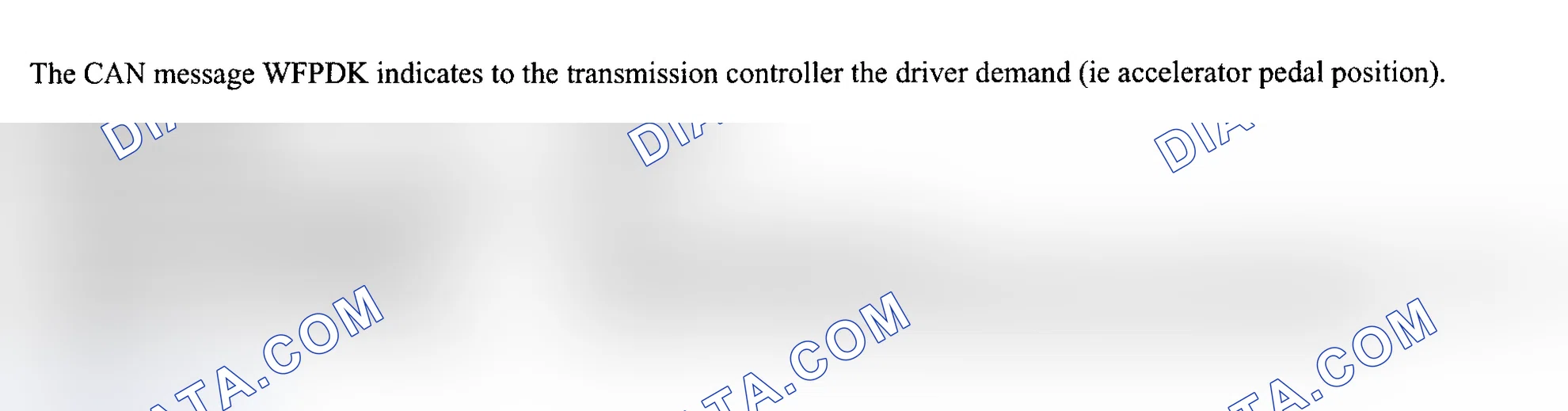 Scheme 69: FAULT CODE 18: CAN MESSAGE WFPDK (THROTTLE ANGLE) IN INVALID (FFH)/CAN MESSAGE: THROTTLE POSITION IN