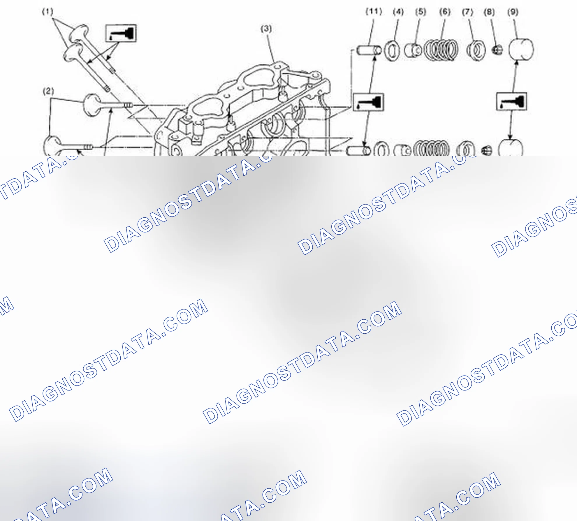 Scheme 497: Identifying Cylinder Head And Valve Assembly Components With Torque Specification