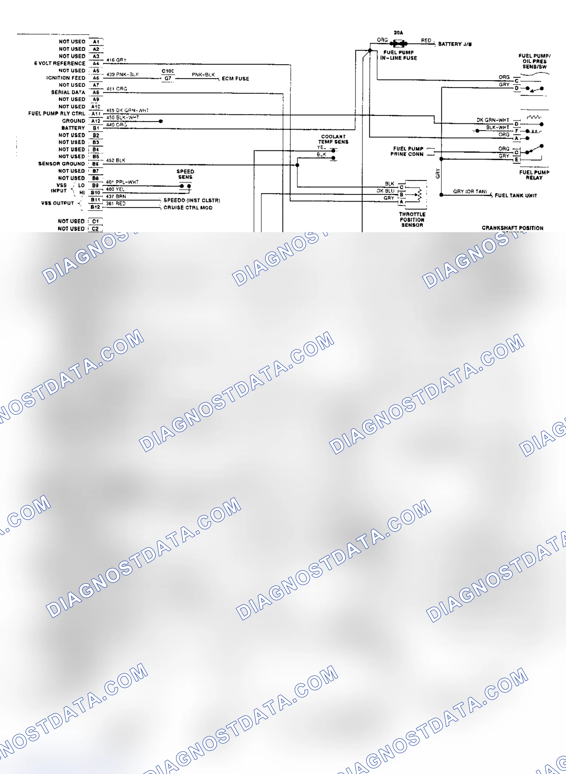 Scheme 539: PFI Wiring Diagram (3.3L VIN N, "A" Body)