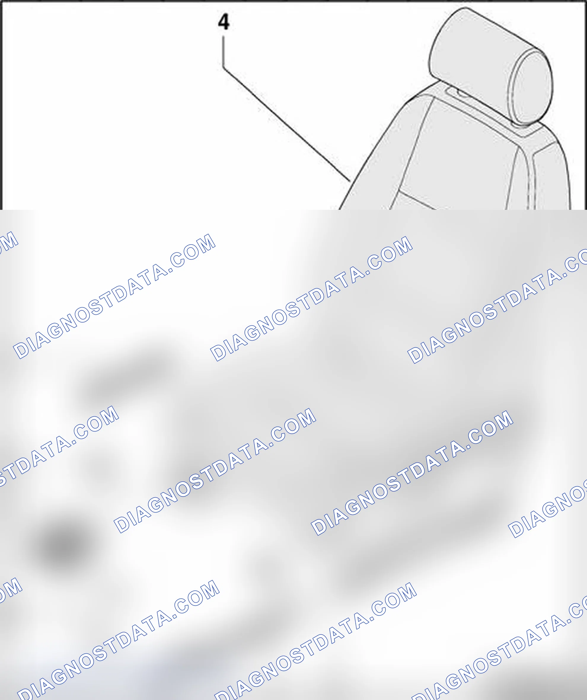 Scheme 185: Removing and installing front seat rail cover for front seat
