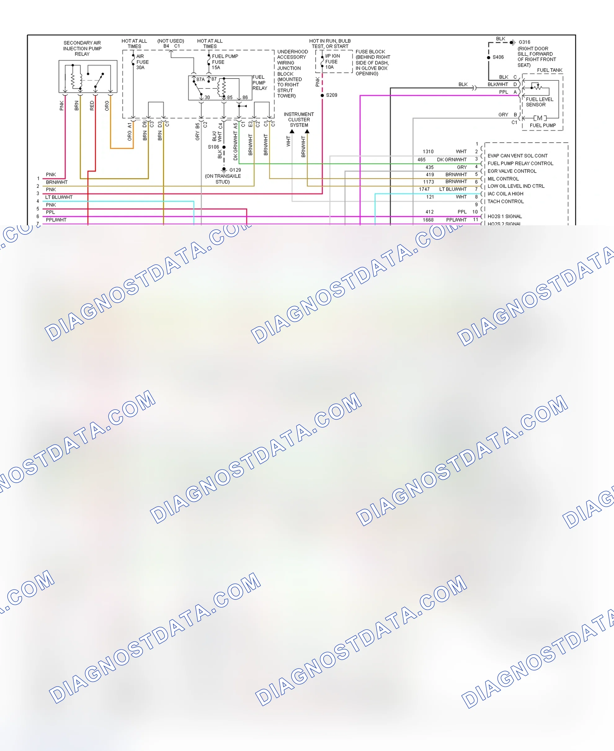 Scheme 108: PCM Wiring Diagram (Grand Prix - 3.8L VIN K - 4 Of 4)