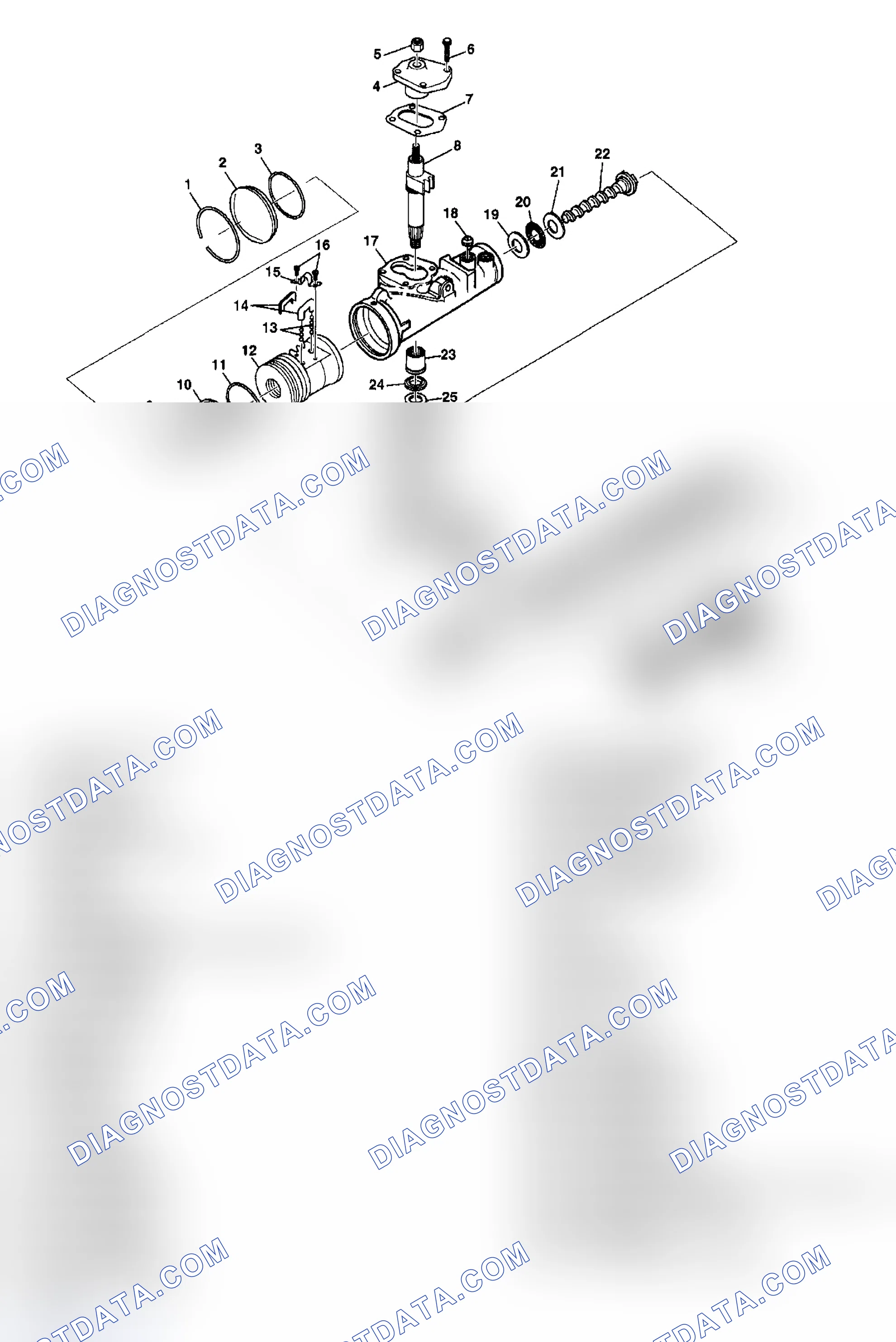 Scheme 3: Power Steering Gear Disassembled View (700 Gear)