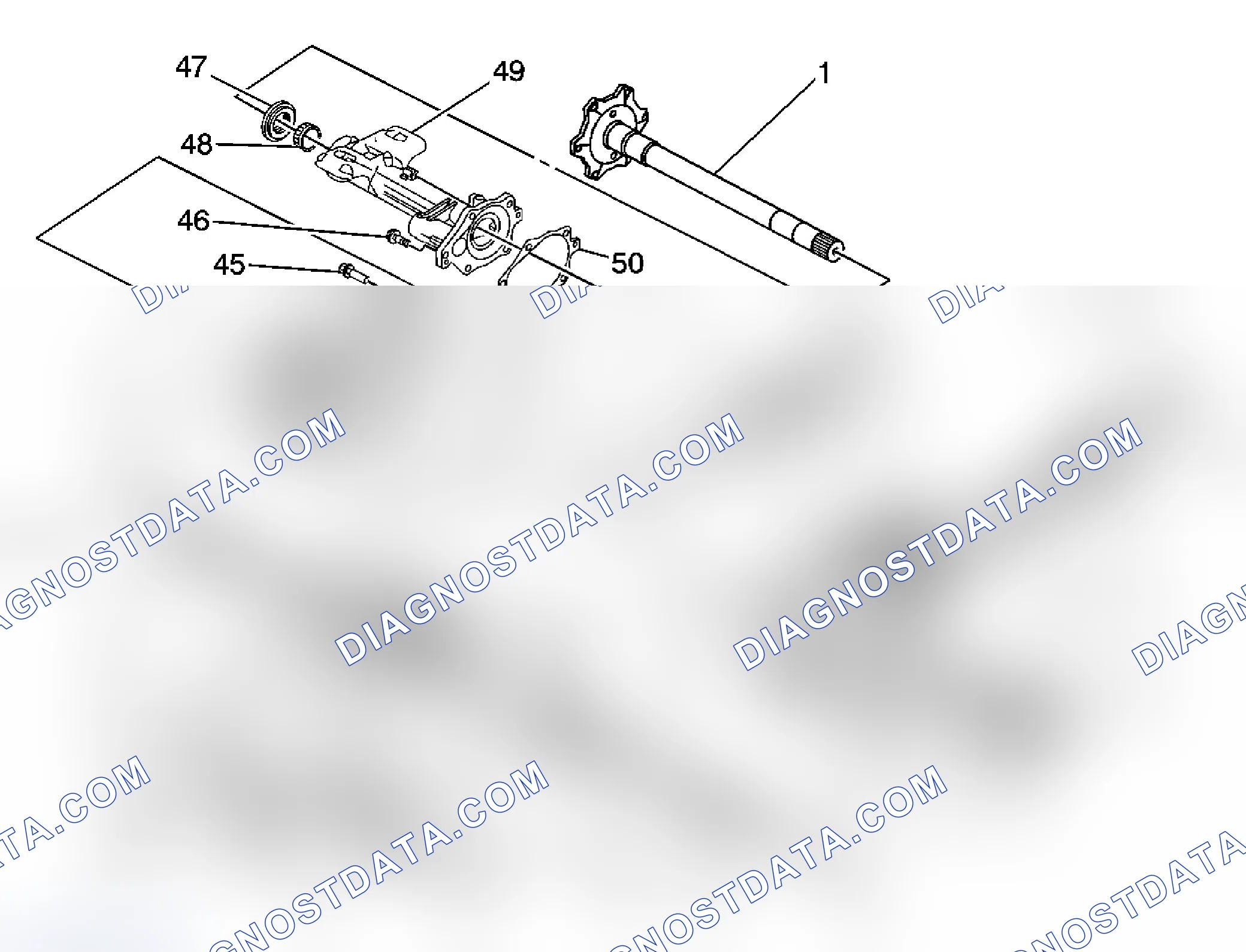 Scheme 77: Front Drive Axle Disassembled Views (8.25 Inch (AWD))