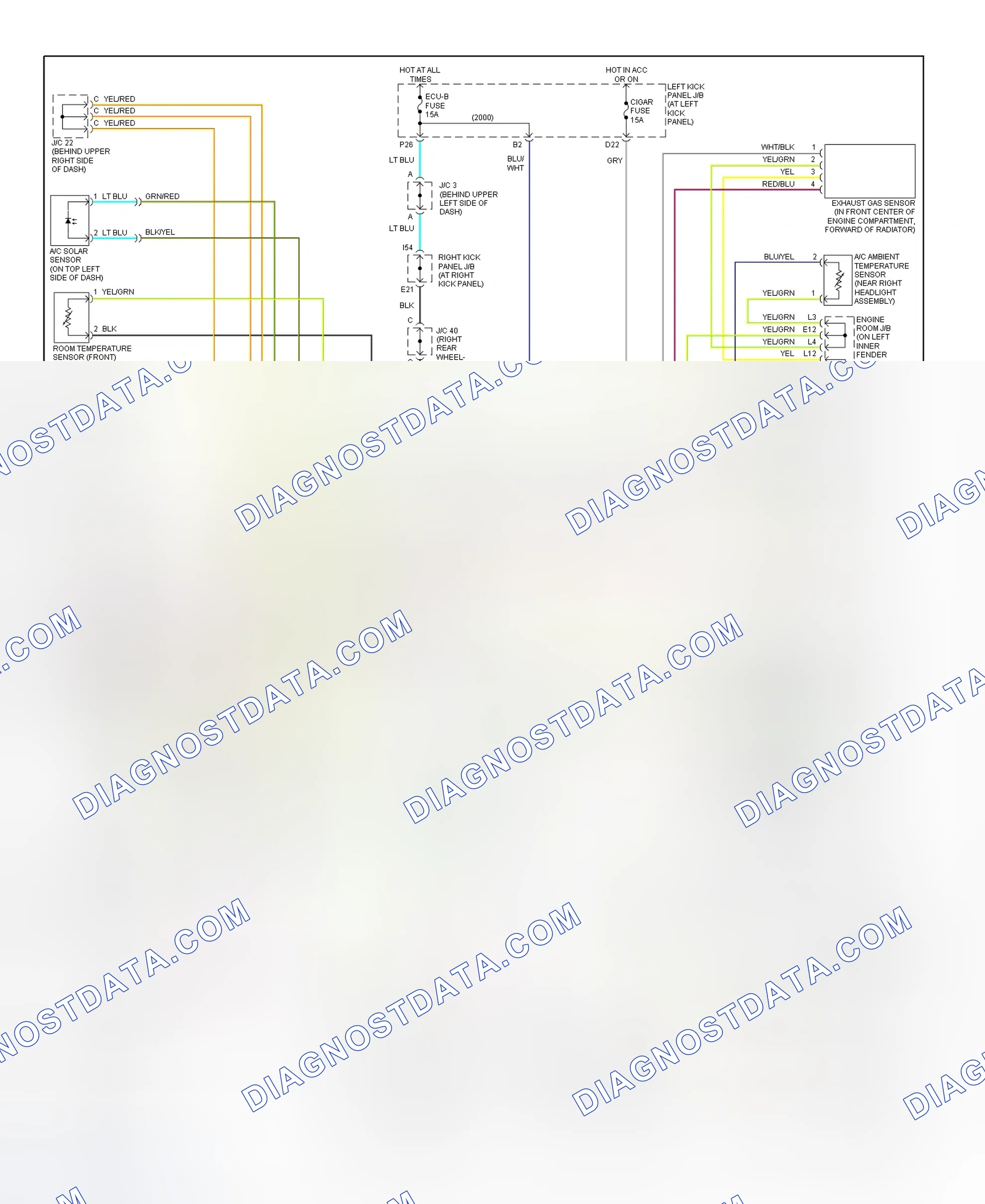 Scheme 16: Automatic A/C-Heater System Wiring Diagram (2000-01 LX 470 W/O Navigation System - 2 Of 2)