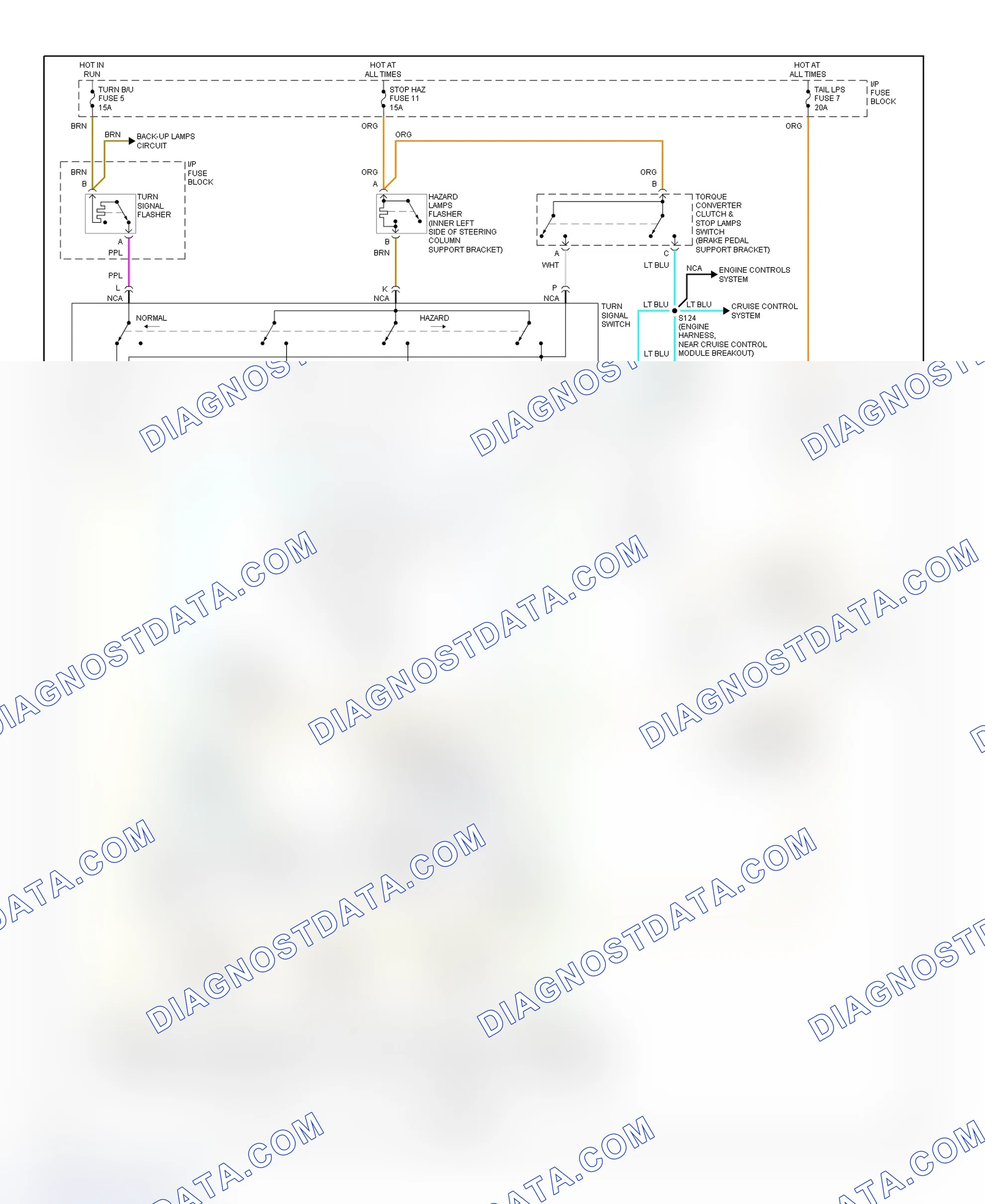 Scheme 23: Exterior Lights Wiring Diagram (Forward Control - Motorhome Chassis)
