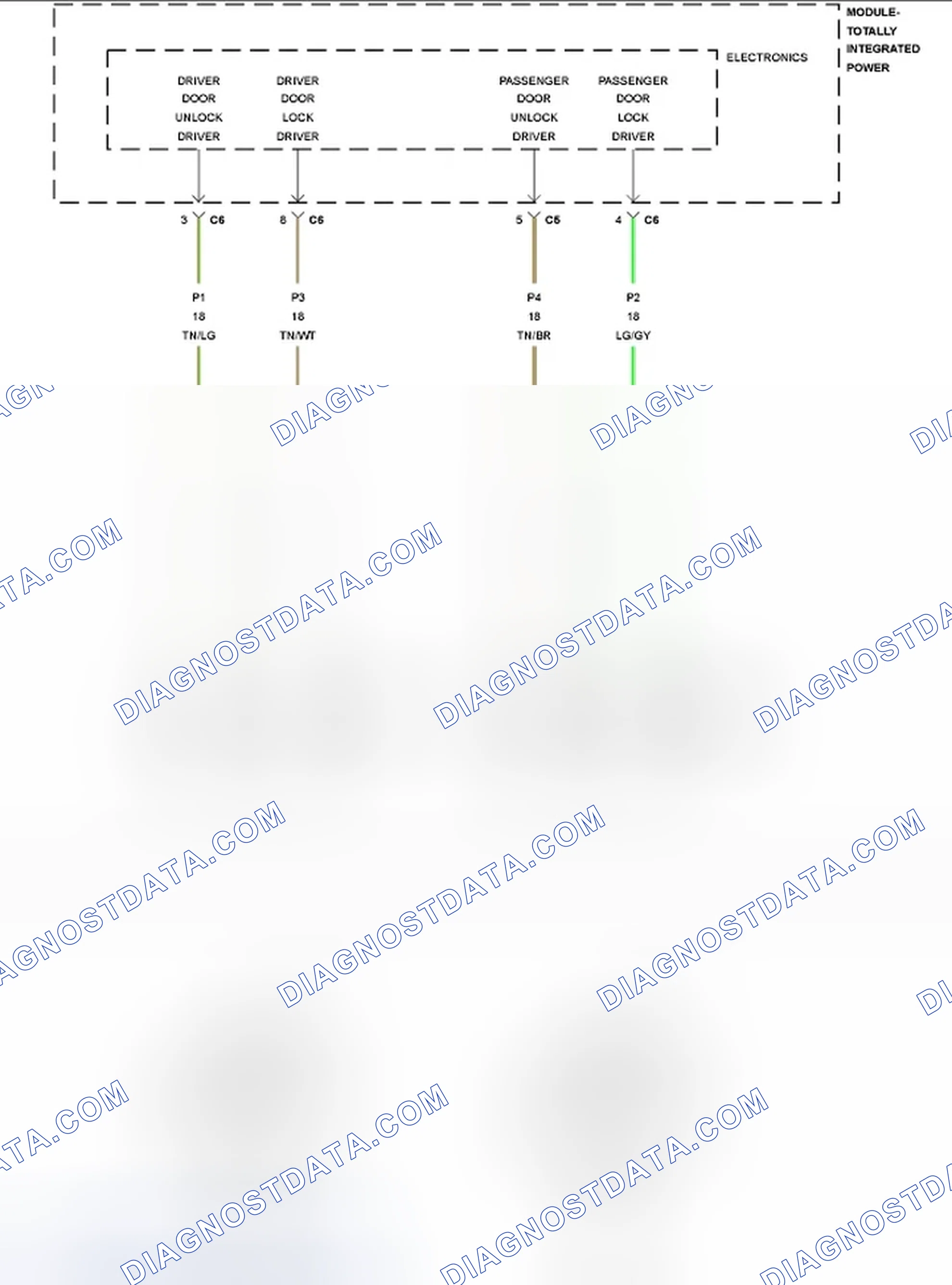 Scheme 311: B1801-DRIVER DOOR LOCK/UNLOCK SWITCH CIRCUIT LOW
