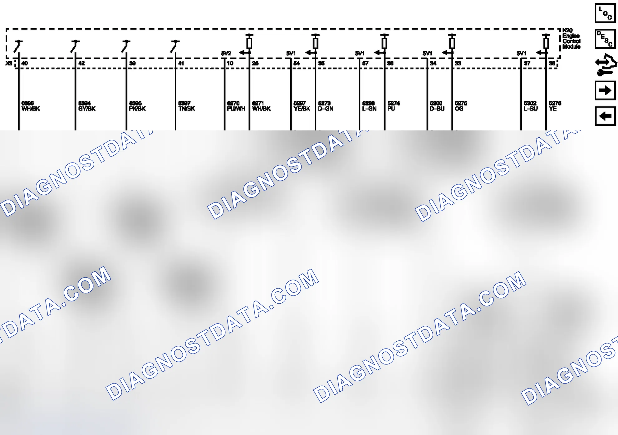Scheme 98: Ignition Controls - Camshaft, Crankshaft And Knock Sensors And Camshaft Actuators