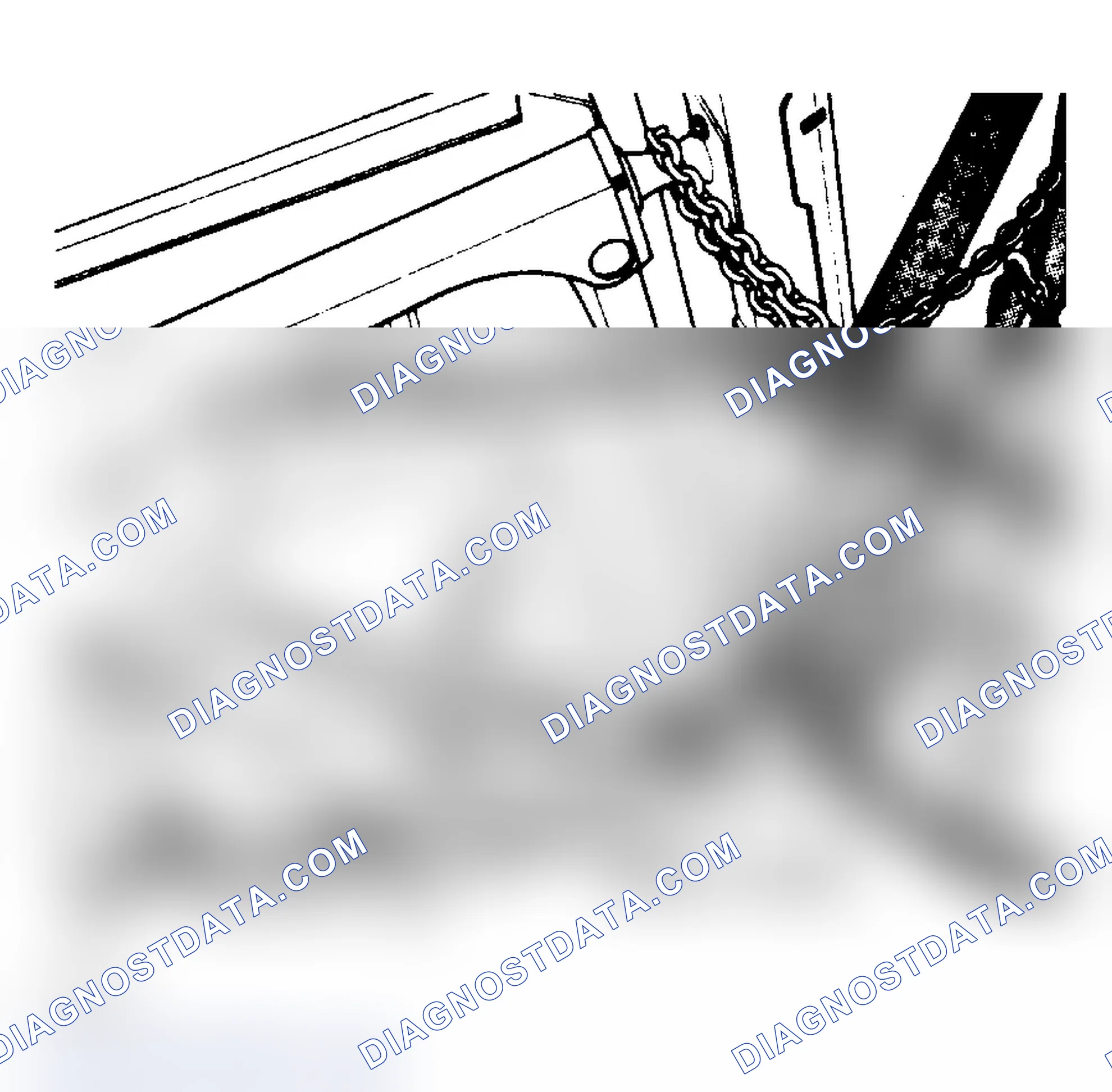 Scheme 7: Rear Towing Hookup (Typical). DO NOT allow towing equipment to contact fuel tank.