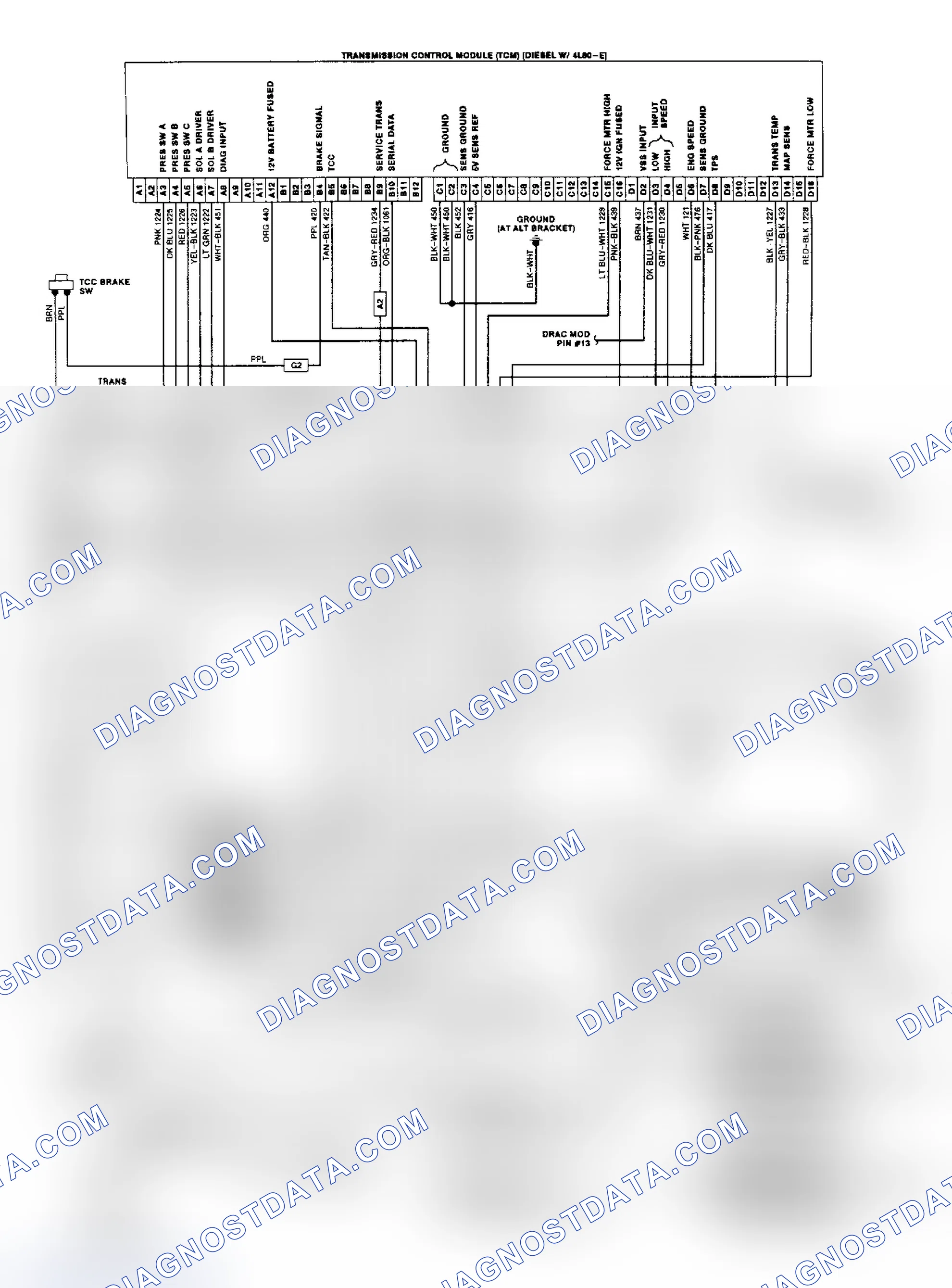 Scheme 19: Wiring Diagram ("P" Series Chassis Diesel W/4L80-E Trans.)