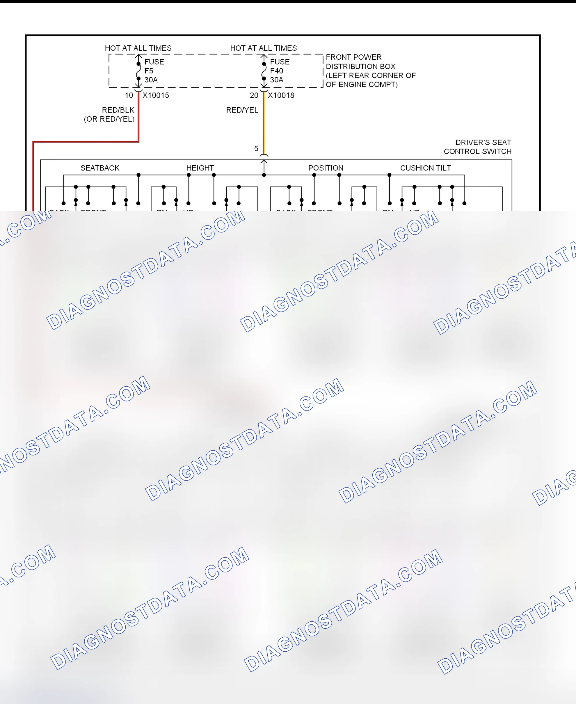 Scheme 12: Power Seats System Wiring Diagram (1996 318ti)