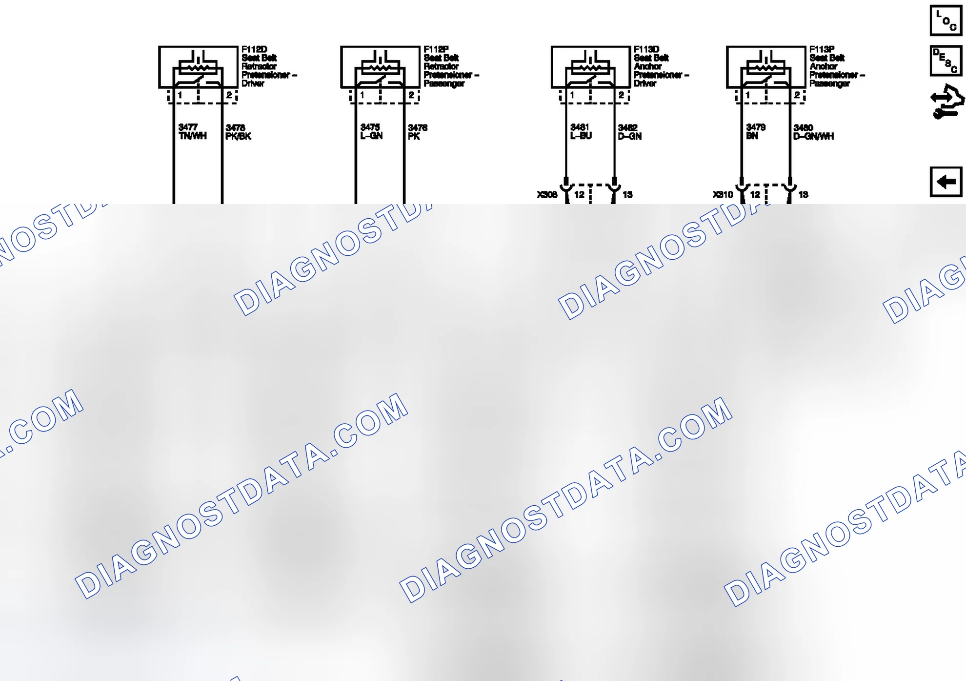 Scheme 3: Air Bags And Sensors (2 of 2) And Pretensioners