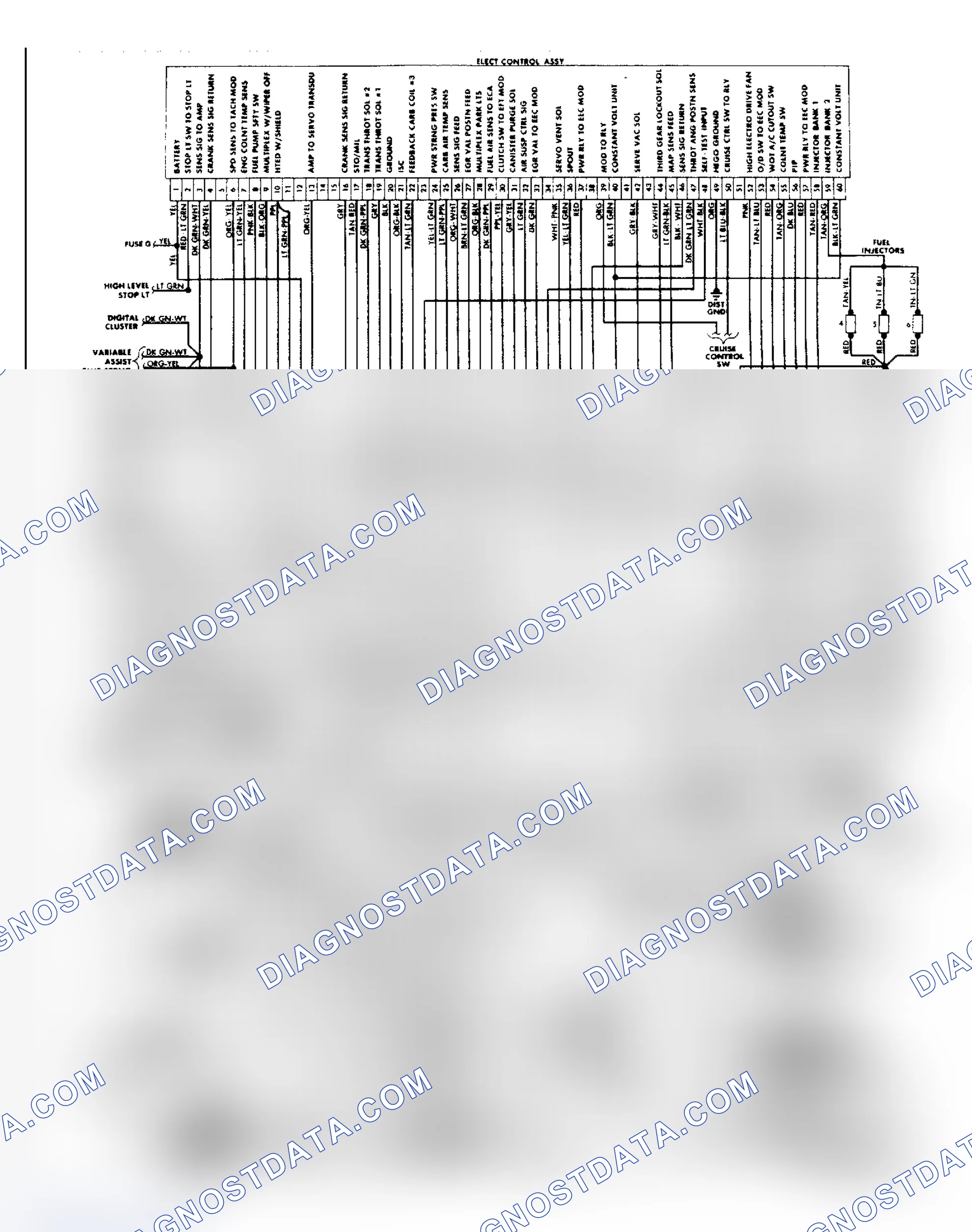 Scheme 68: 3.8L SEFI EEC-IV Wiring Diagram (Continental)