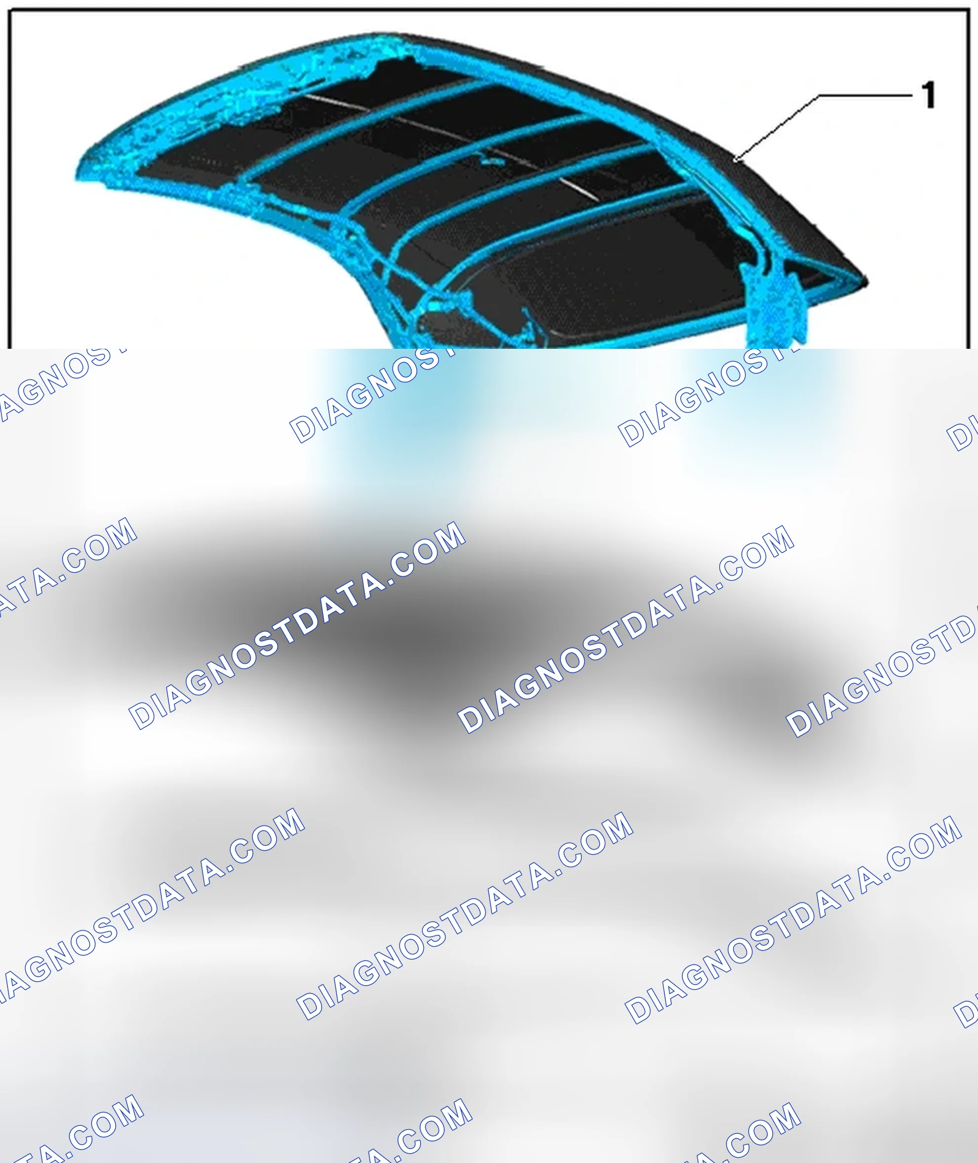Scheme 22: HEADLINER, TENSION AND GUIDE CABLE OVERVIEW