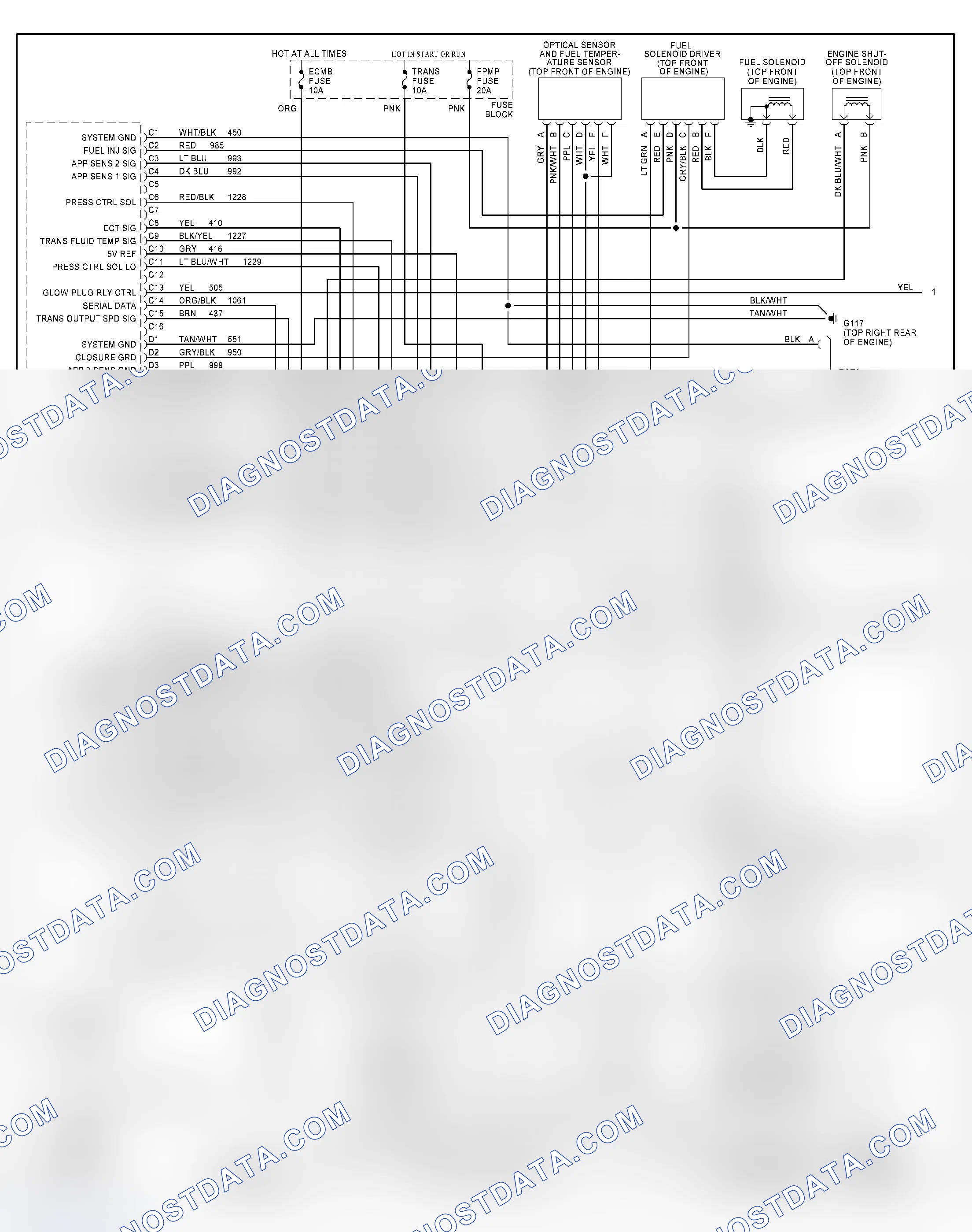 Scheme 395: Wiring Diagram For Van - VIN P With 4L60-E (1 Of 2)