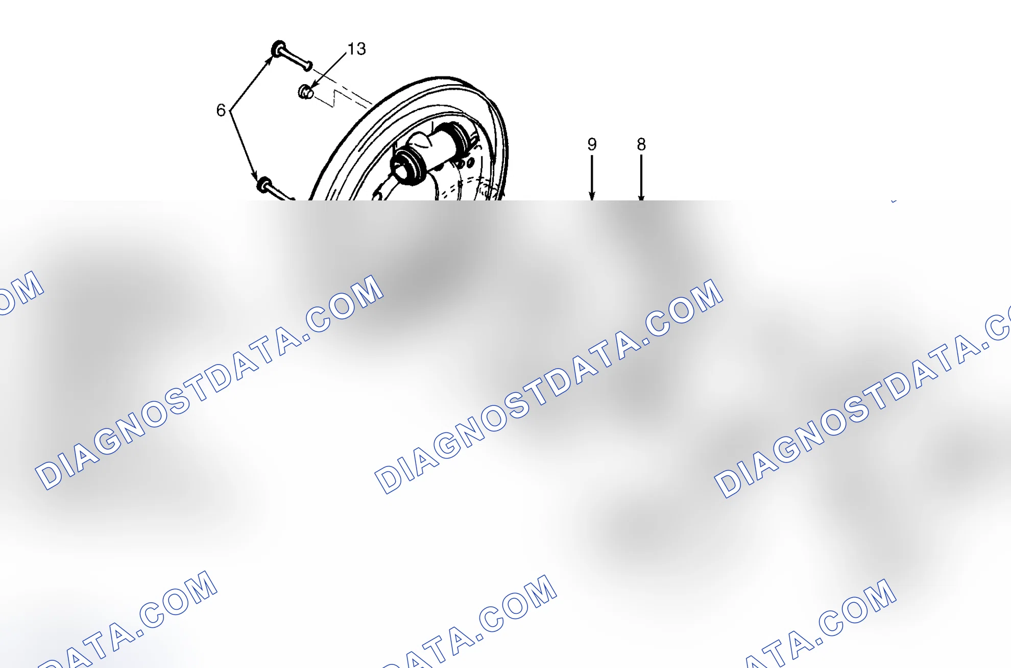 Scheme 17: Exploded View Of Rear Brake Shoe Assembly ("C" & "K" Series With Leading/Trailing Brakes)