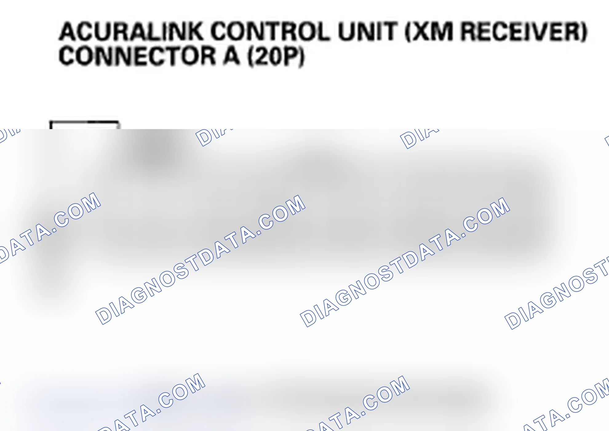Scheme 74: XM radio display is blank and no station information is displayed (with AcuraLink)