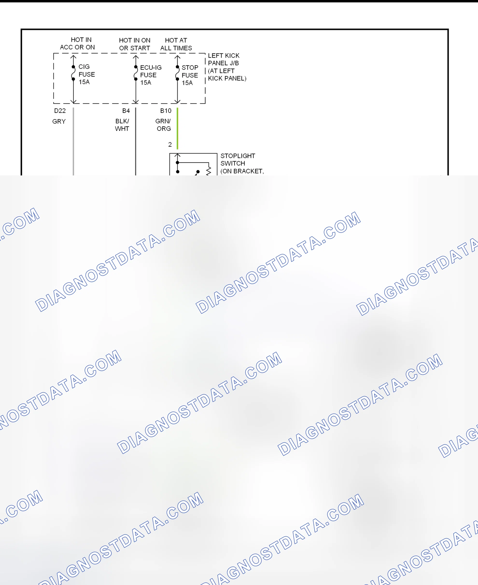 Scheme 304: Shift Interlock System Wiring Diagram (2001 - Toyota Land Cruiser)