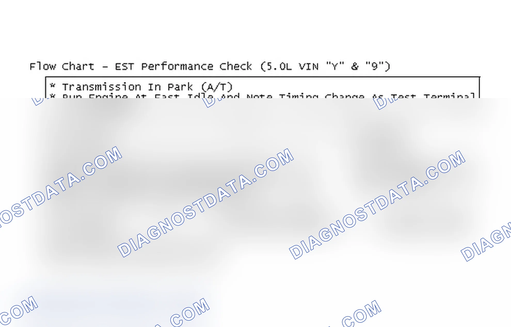 Scheme 128: Flow Chart - EST Performance Check (5.0L VIN "Y" & "9")