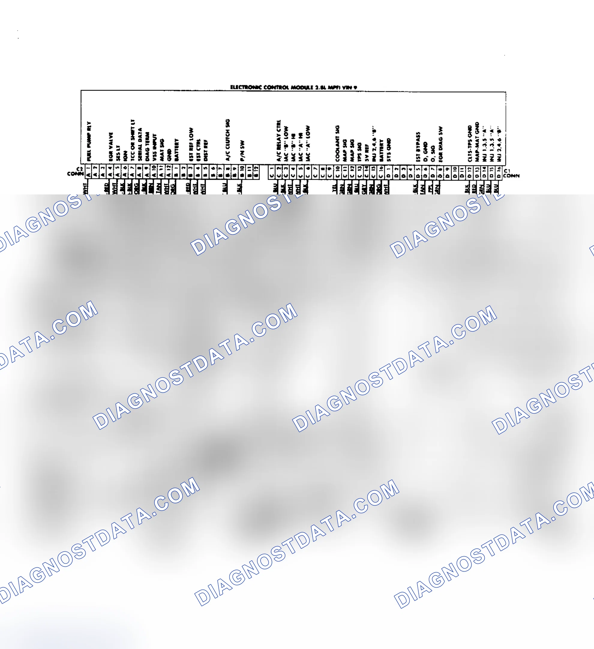 Scheme 35: Wiring Diagram: Fiero 2.8L Port Fuel Injection System