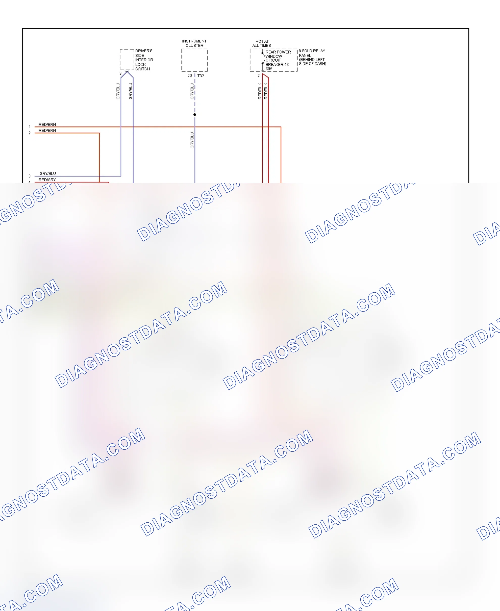Scheme 11: Power Window System Wiring Diagram (A6 - 2 Of 2)