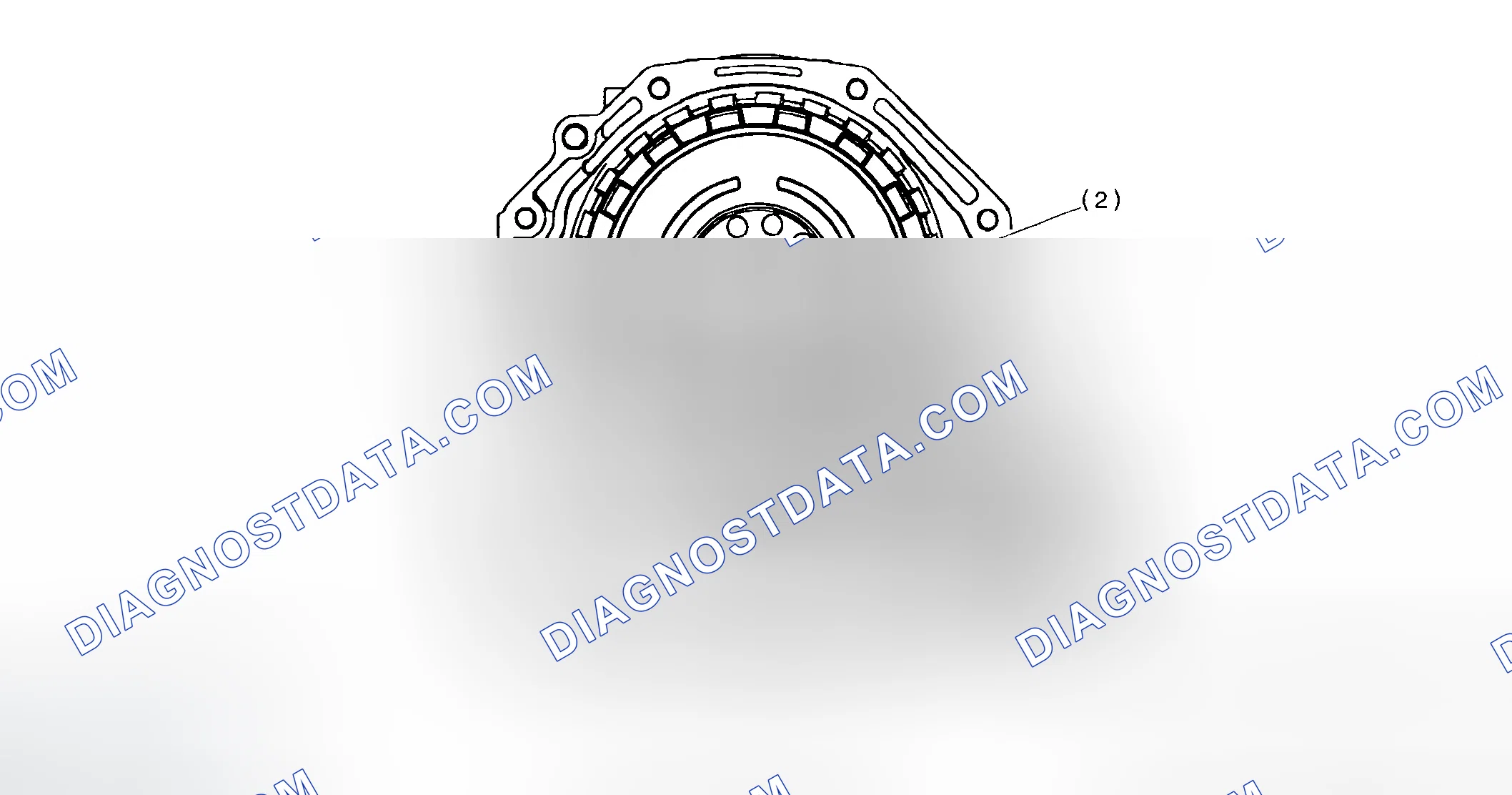 Scheme 37: Transmission Case (Front Side) Fluid Passages
