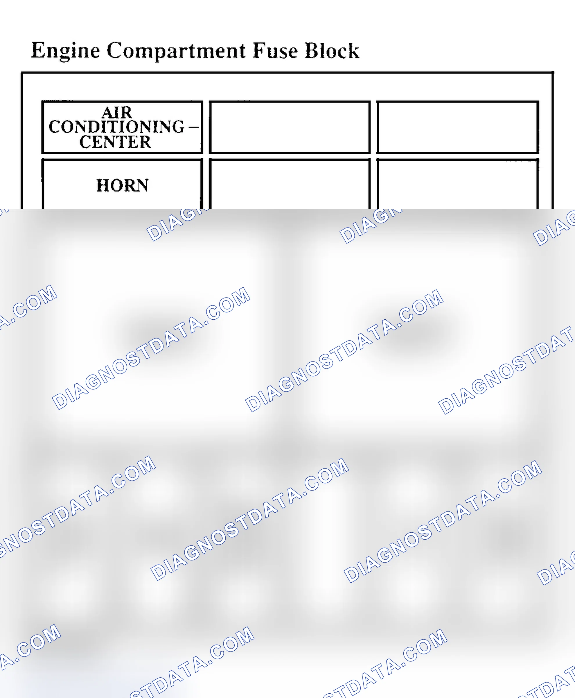 Scheme 8: MAXI-FUSE/RELAY CENTER IDENTIFICATION (ENGINE COMPARTMENT)