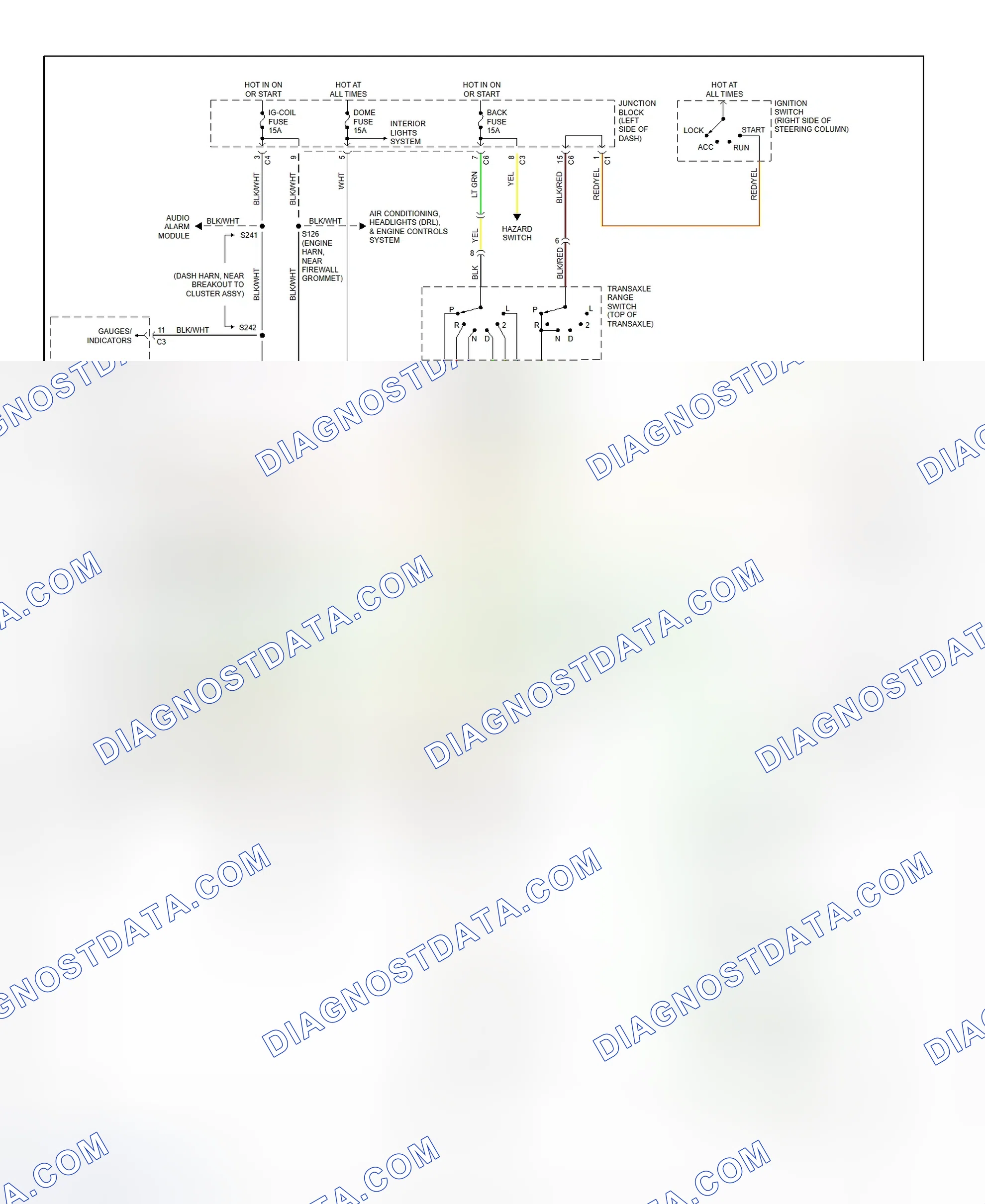 Scheme 48: Transaxle Electronic Control System Wiring Diagram (M60 - Metro & Firefly (Canadian))