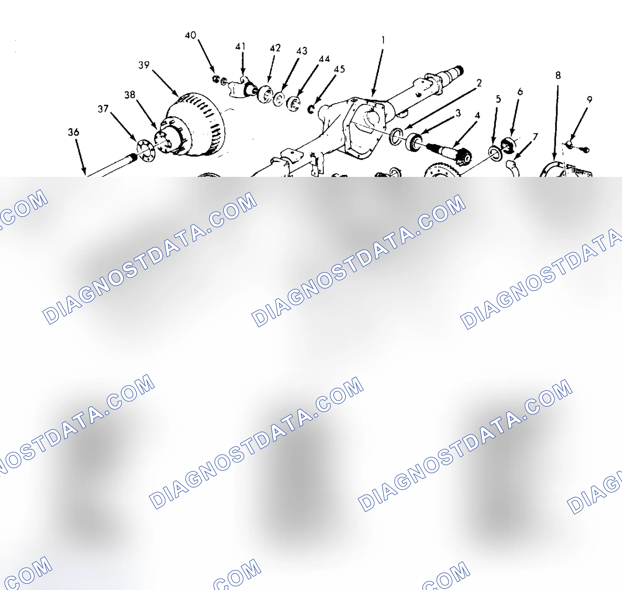 Scheme 10: Exploded View Of Spicer (Dana) Full-Floating Axle Assembly