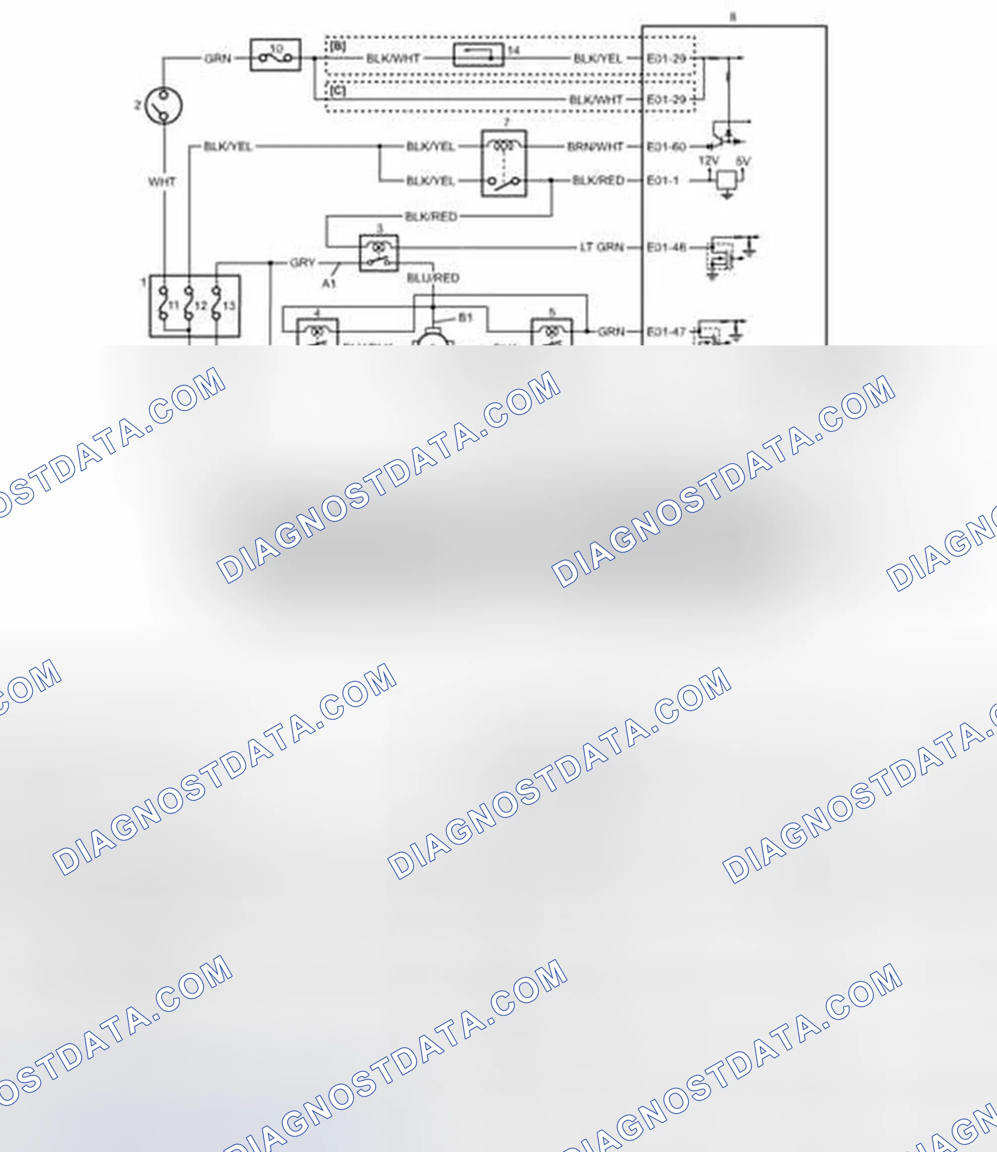 Scheme 28: Radiator Cooling Fan Control System Circuit Diagram