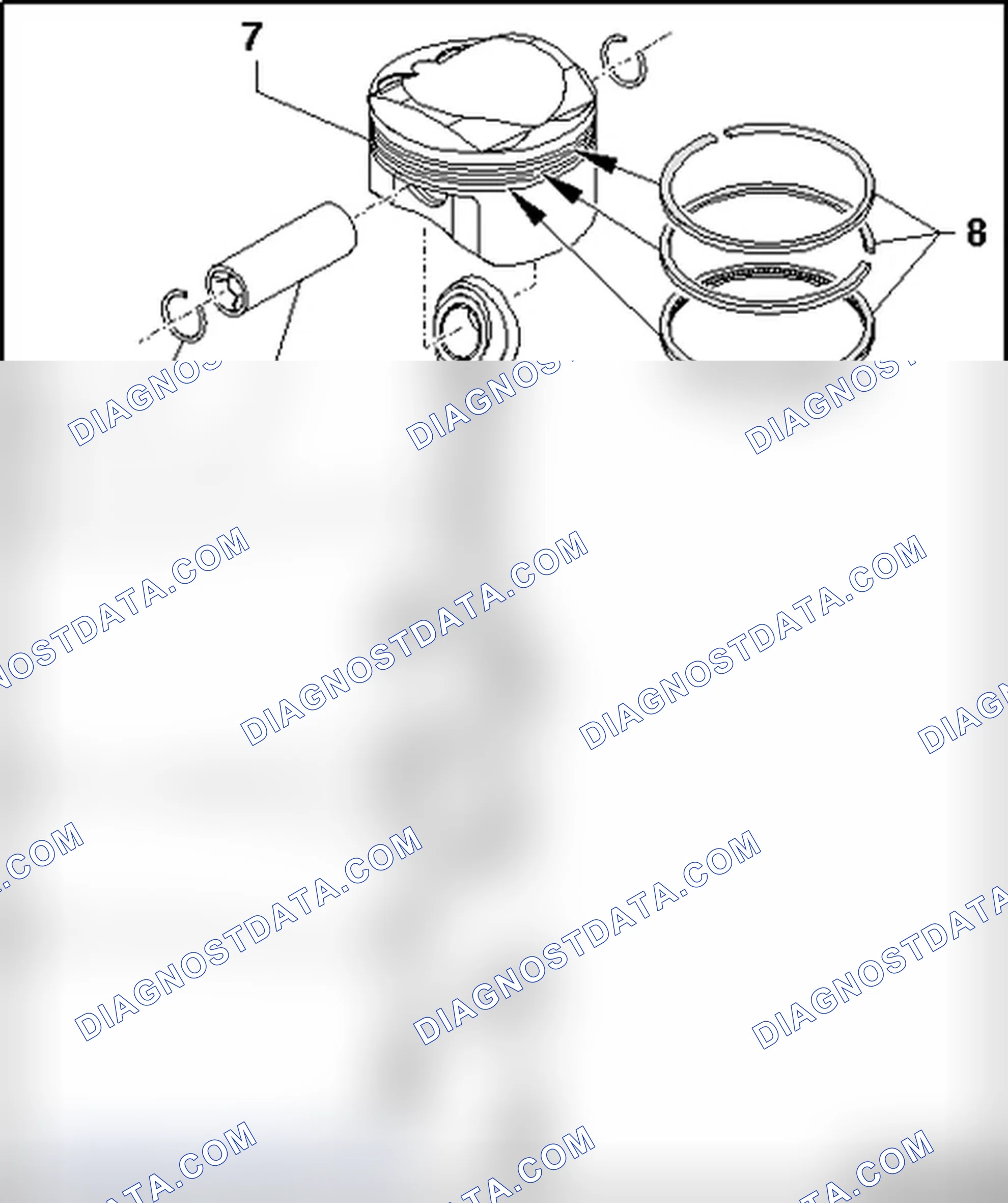Scheme 151: Piston and connecting rod, assembly overview