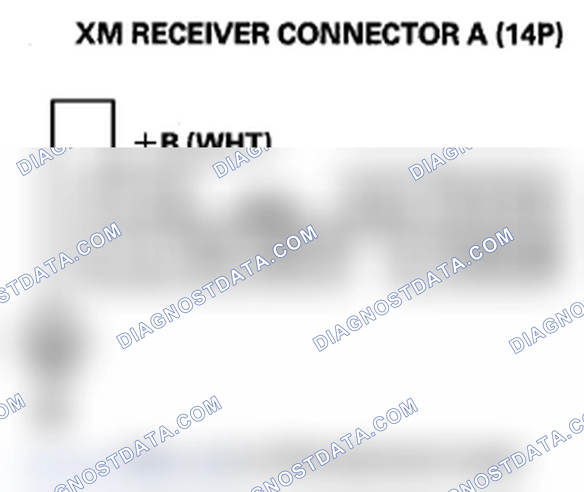 Scheme 268: XM radio display is blank and no station information is displayed (Canada models with navigation)