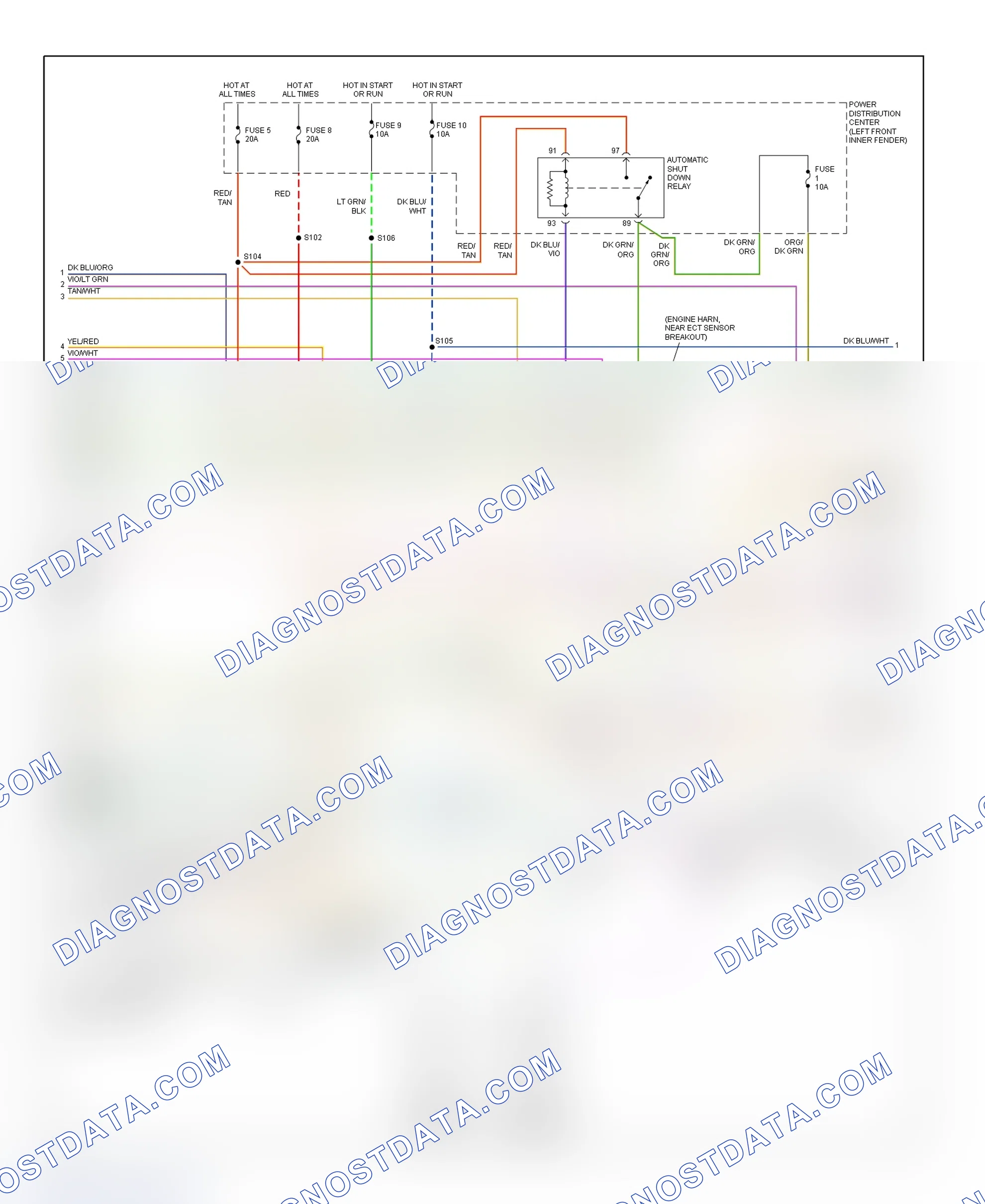 Scheme 20: PCM Wiring Diagram (Cirrus & Stratus - 2.5L - 2 Of 3)