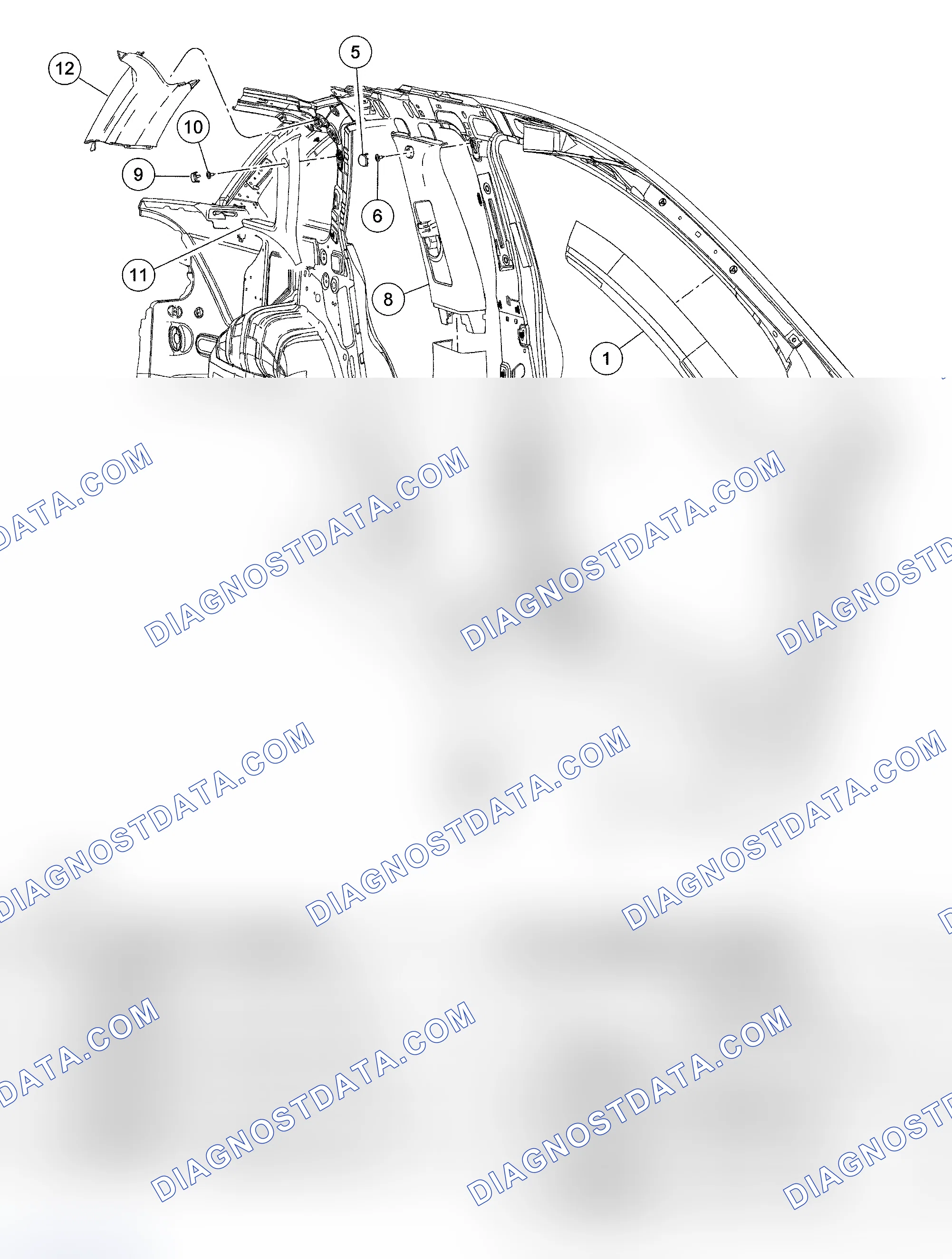 Scheme 13: Interior Trim - Exploded View