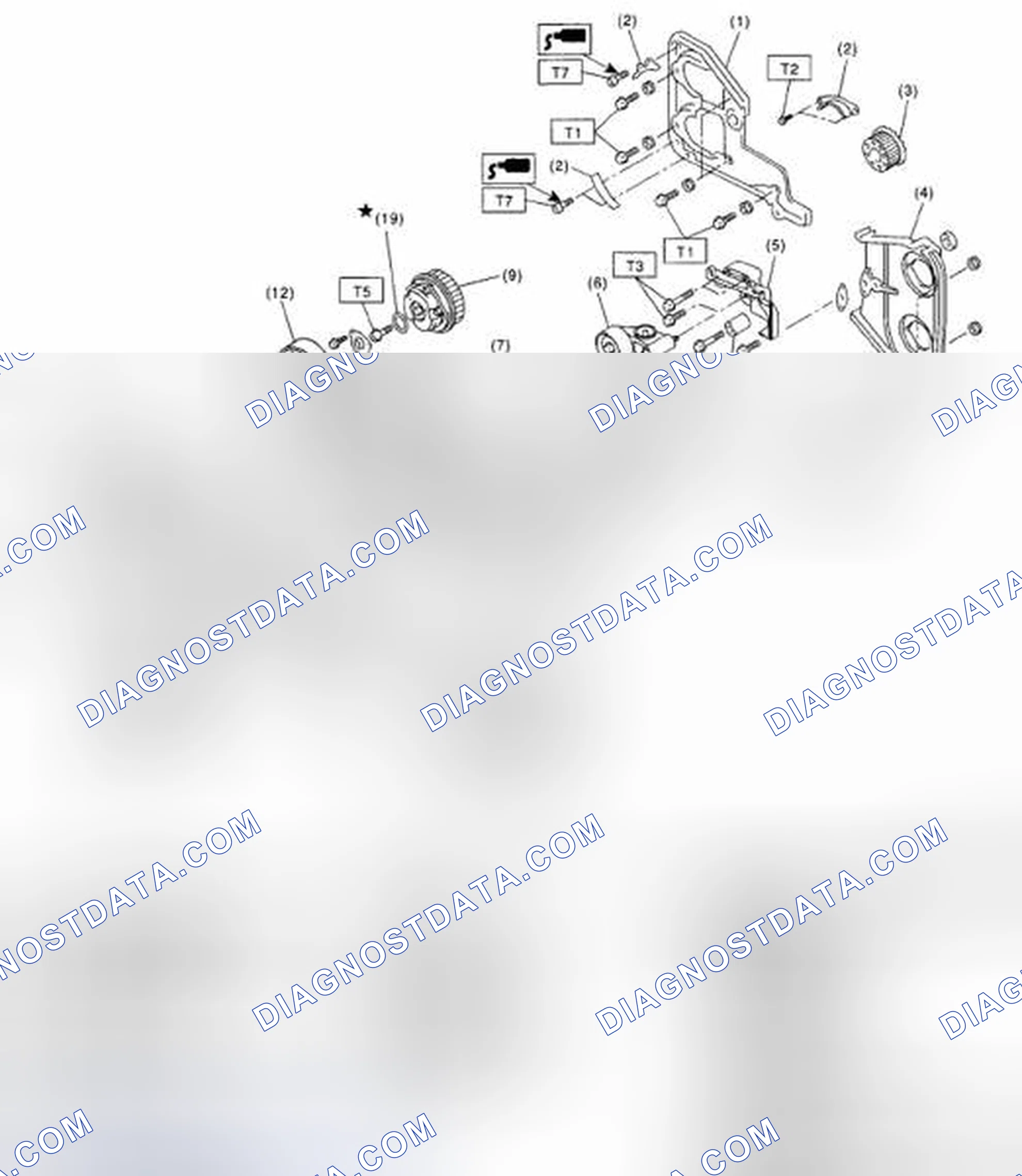 Scheme 275: Exploded View Of Timing Belt Components With Torque Specification
