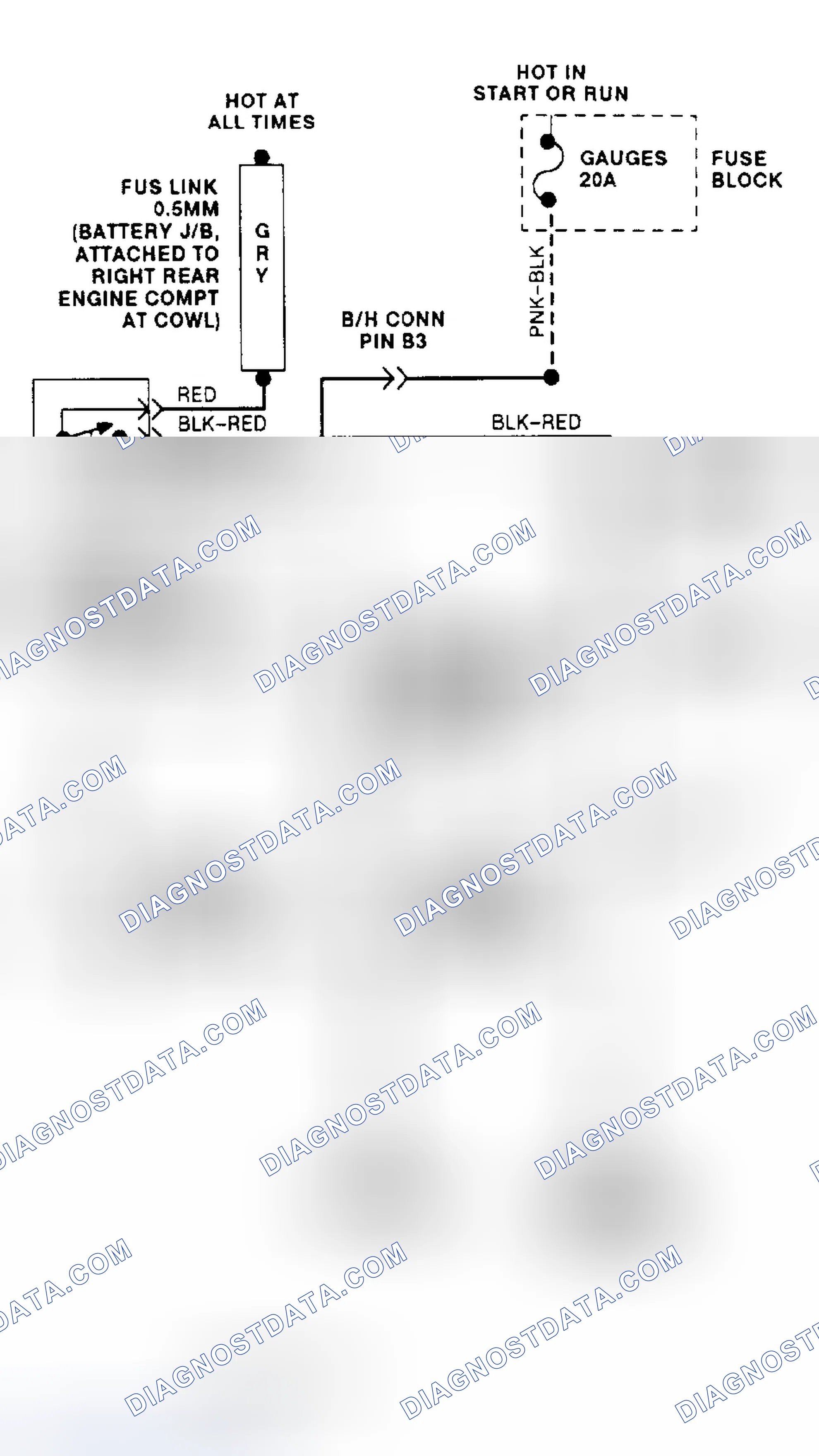 Scheme 4: Cooling Fan Circuit Wiring Diagram ("C" & "K" Series - 7.4L VIN N)