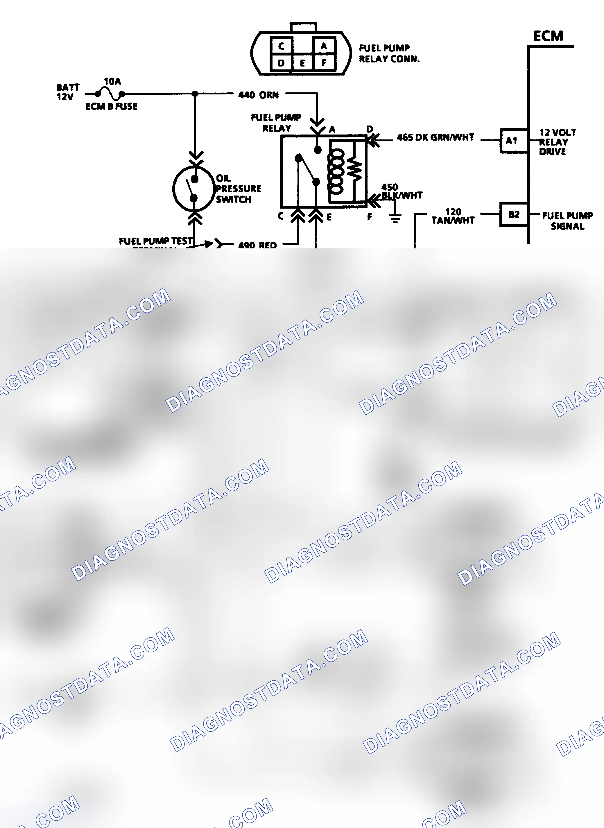 Scheme 51: Chart A-5A, Schematic, Fuel Pump Relay Ckt "R & V" Series