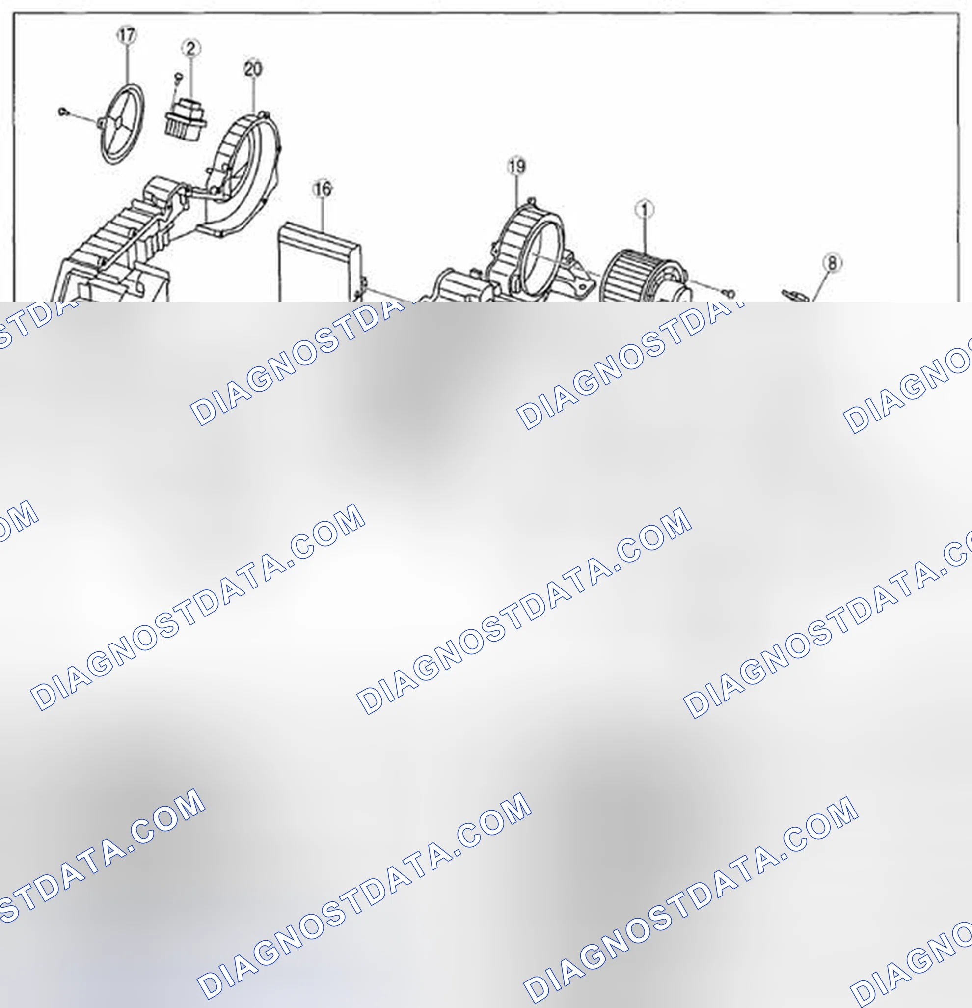 Scheme 21: REAR A/C UNIT DISASSEMBLY/ASSEMBLY