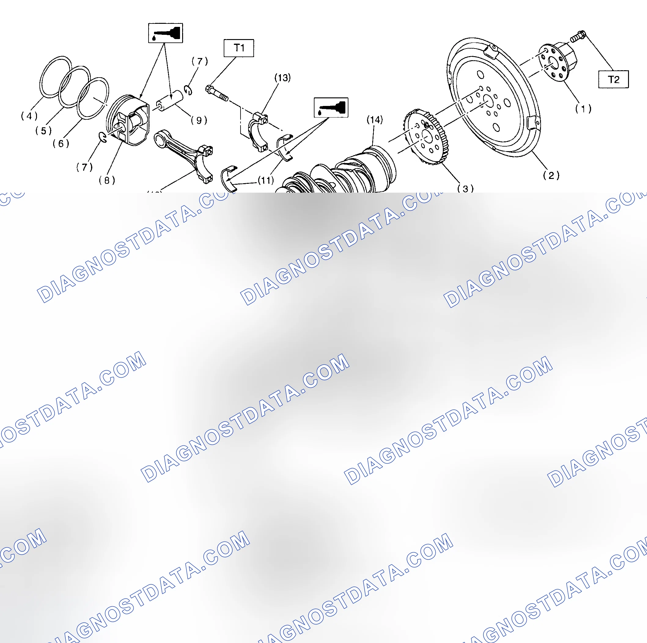 Scheme 31: Exploded View Of Crankshaft & Pistons