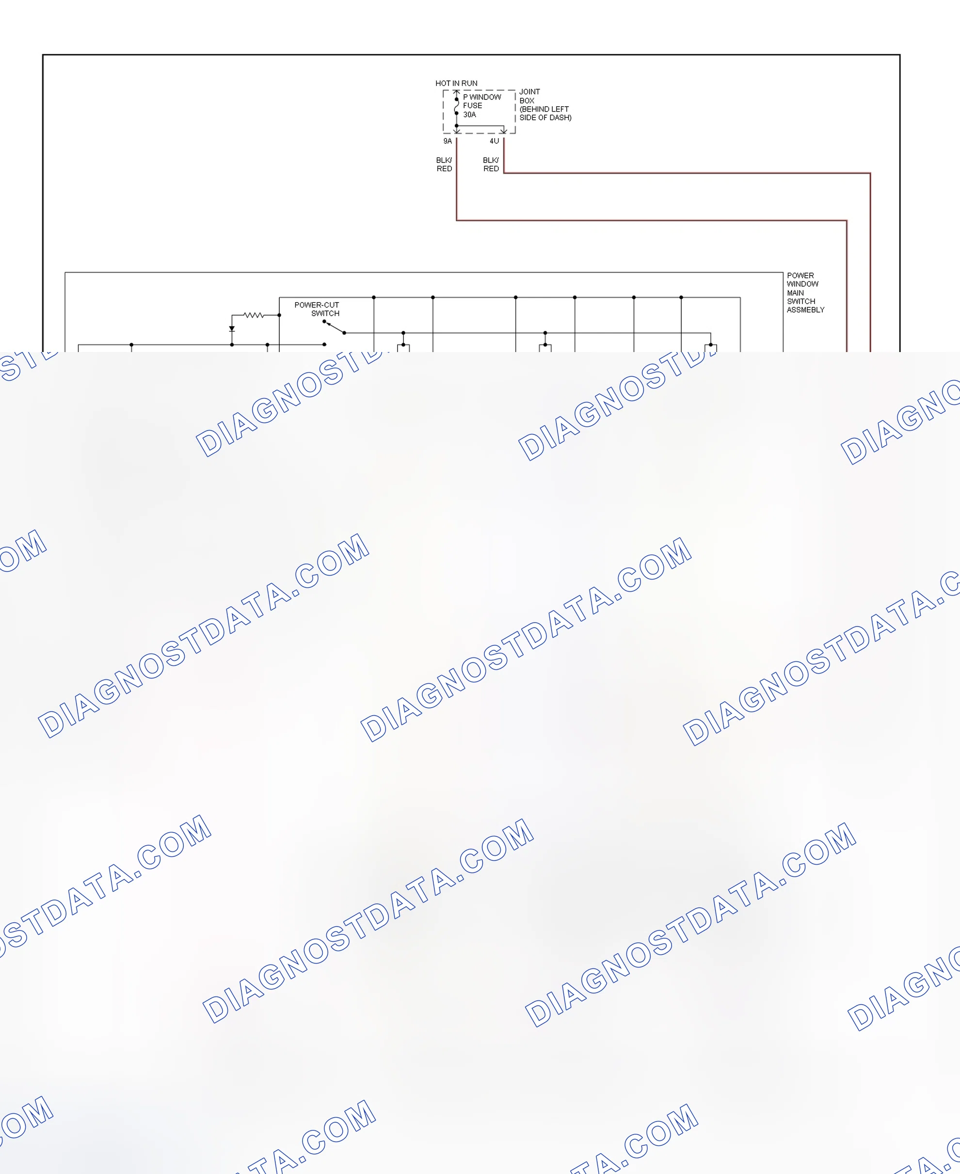 Scheme 8: Power Window System Wiring Diagram (626)