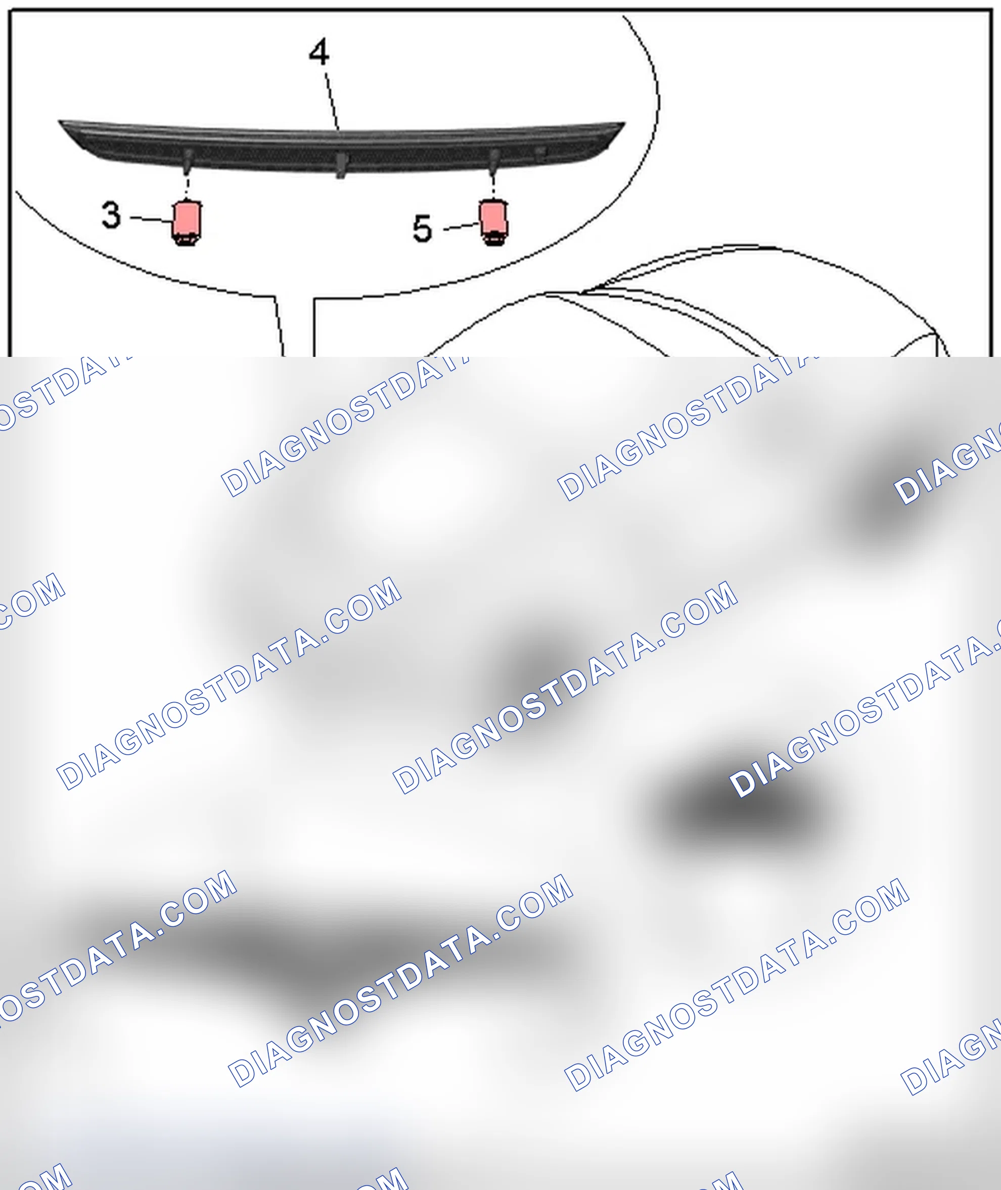 Scheme 7: FOG LAMP, CENTER HIGH-MOUNTED BRAKE LIGHT, LICENSE PLATE LAMPS OVERVIEW