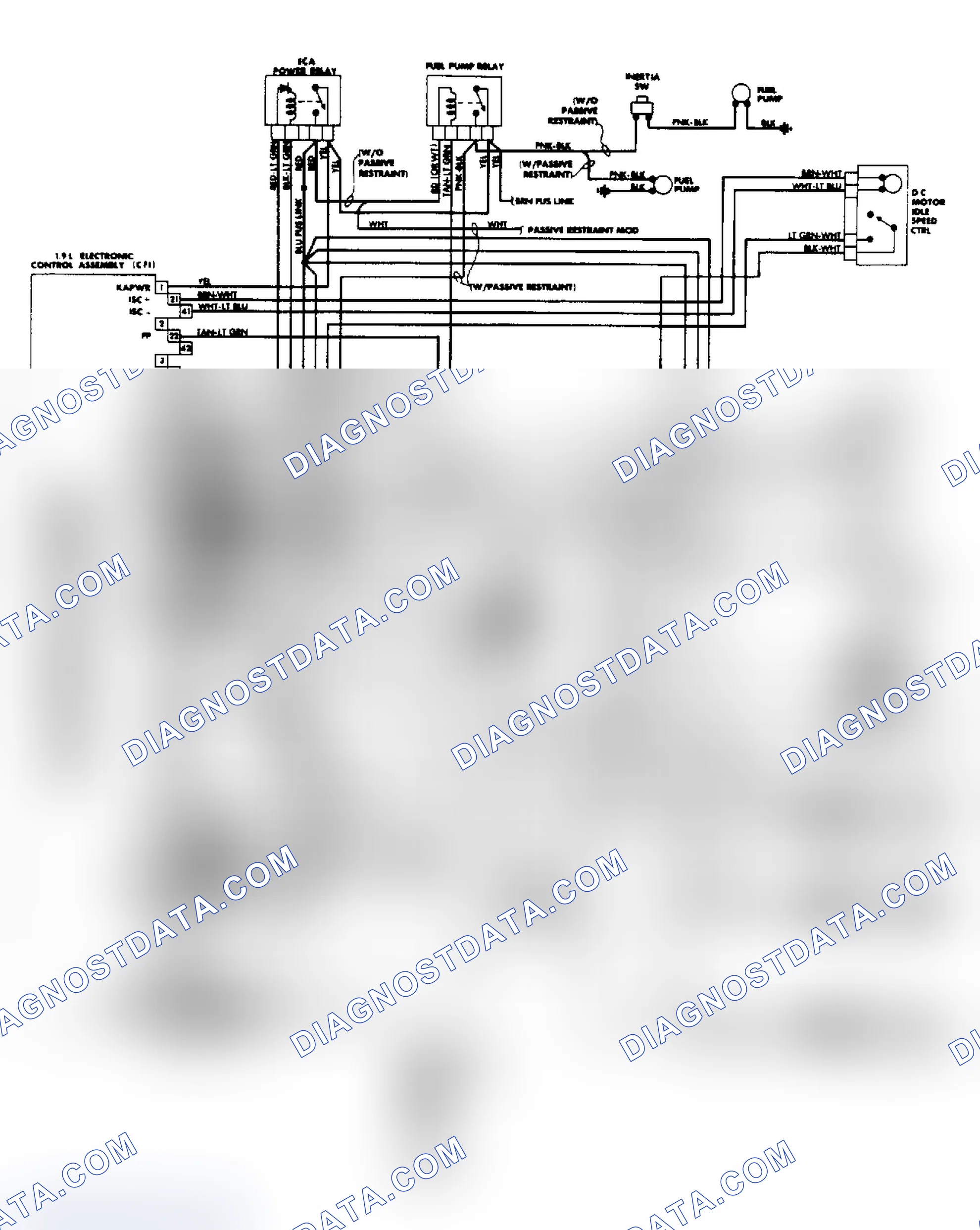 Scheme 105: 1.9L CFI EEC-IV Wiring Diagram