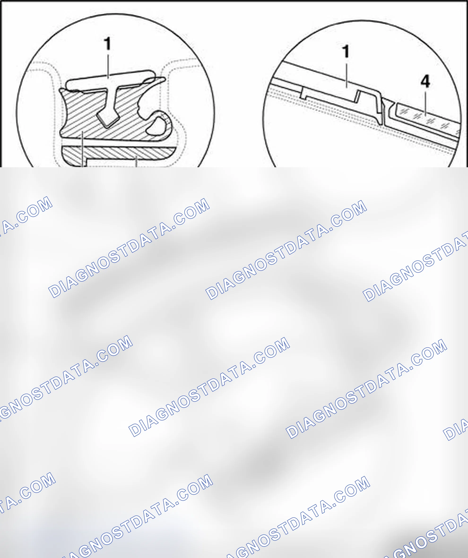 Scheme 245: Roof joint strip, removing and installing