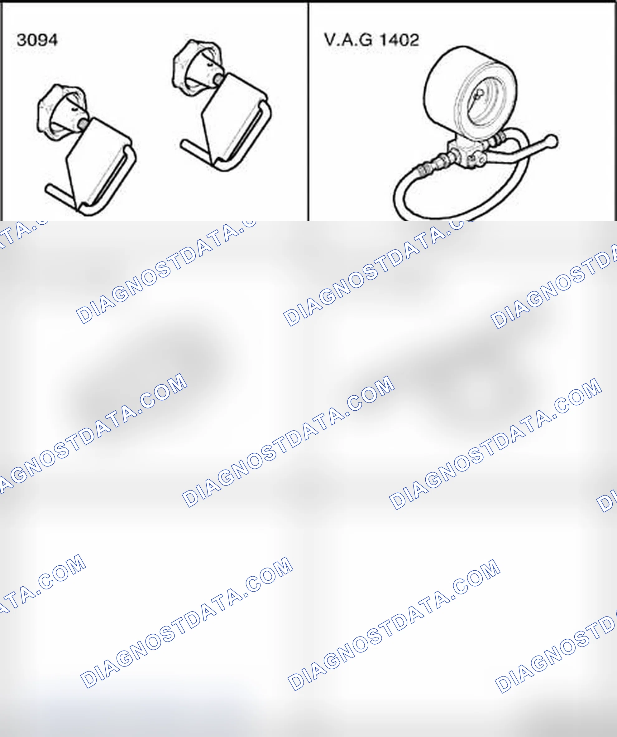 Scheme 386: Delivery pressure of vane pump (vehicles with 8-cyl. gas engine), checking